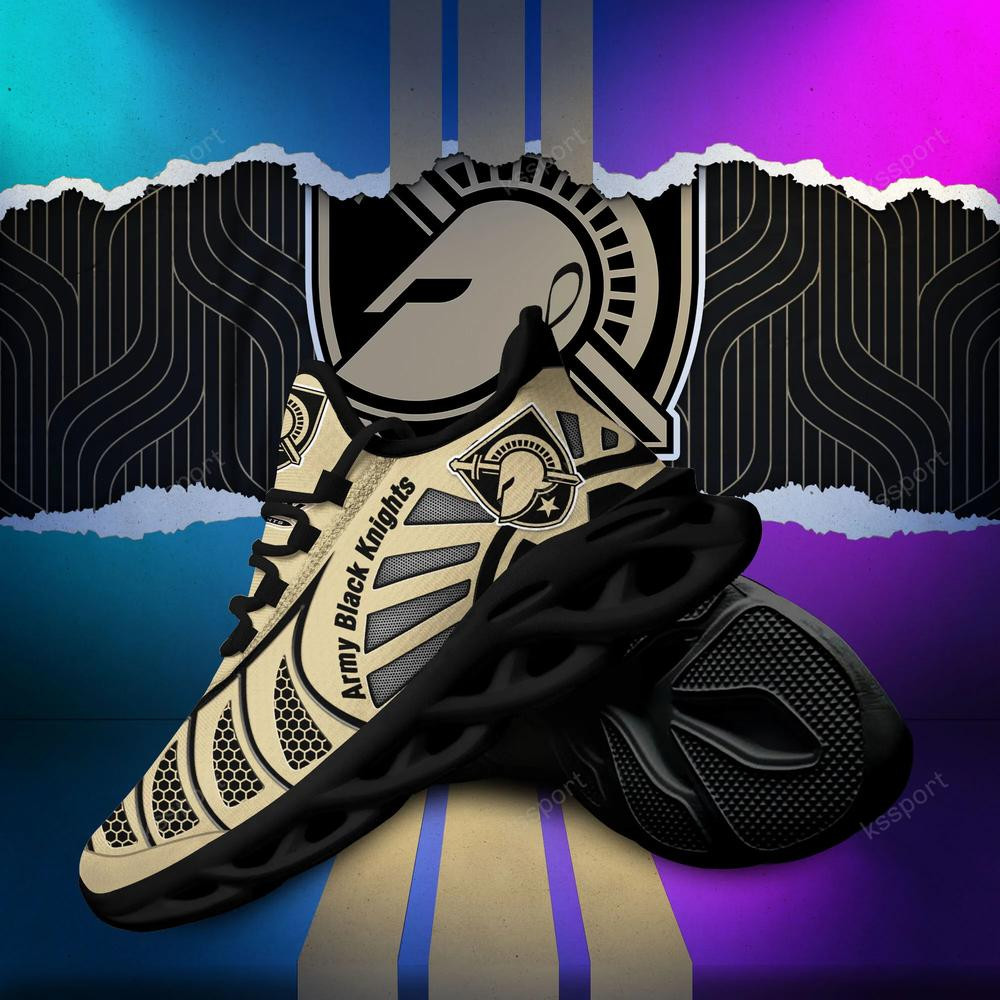 Army Black Knights Max Soul Clunky, Black And White Running Shoes - Famjoys Army Black Knights Max Soul Clunky, Black And White Running Shoes - Famjoys