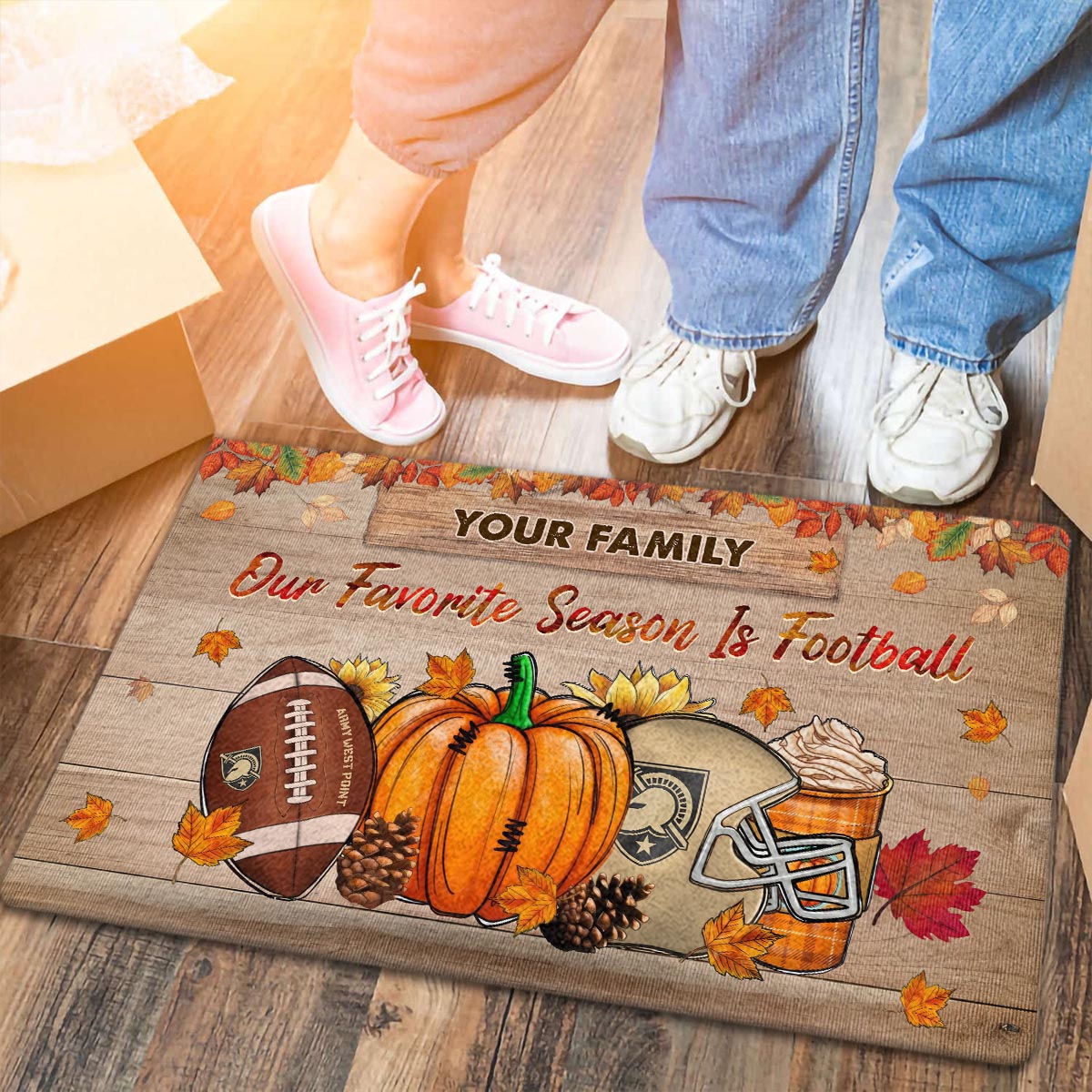 Army Black Knights Our Favorite Season is Football Doormat - Famjoys Army Black Knights Our Favorite Season is Football Doormat - Famjoys