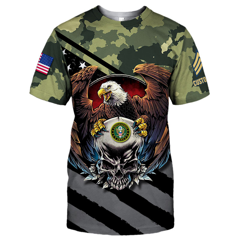 Army Military Personalized Rank and Name t-shirt hoodie apparel 3D full printing - Famjoys Army Military Personalized Rank and Name t-shirt hoodie apparel 3D full printing - Famjoys