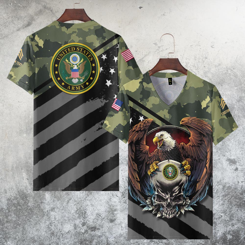 Army Military Personalized Rank and Name t-shirt hoodie apparel 3D full printing - Famjoys Army Military Personalized Rank and Name t-shirt hoodie apparel 3D full printing - Famjoys