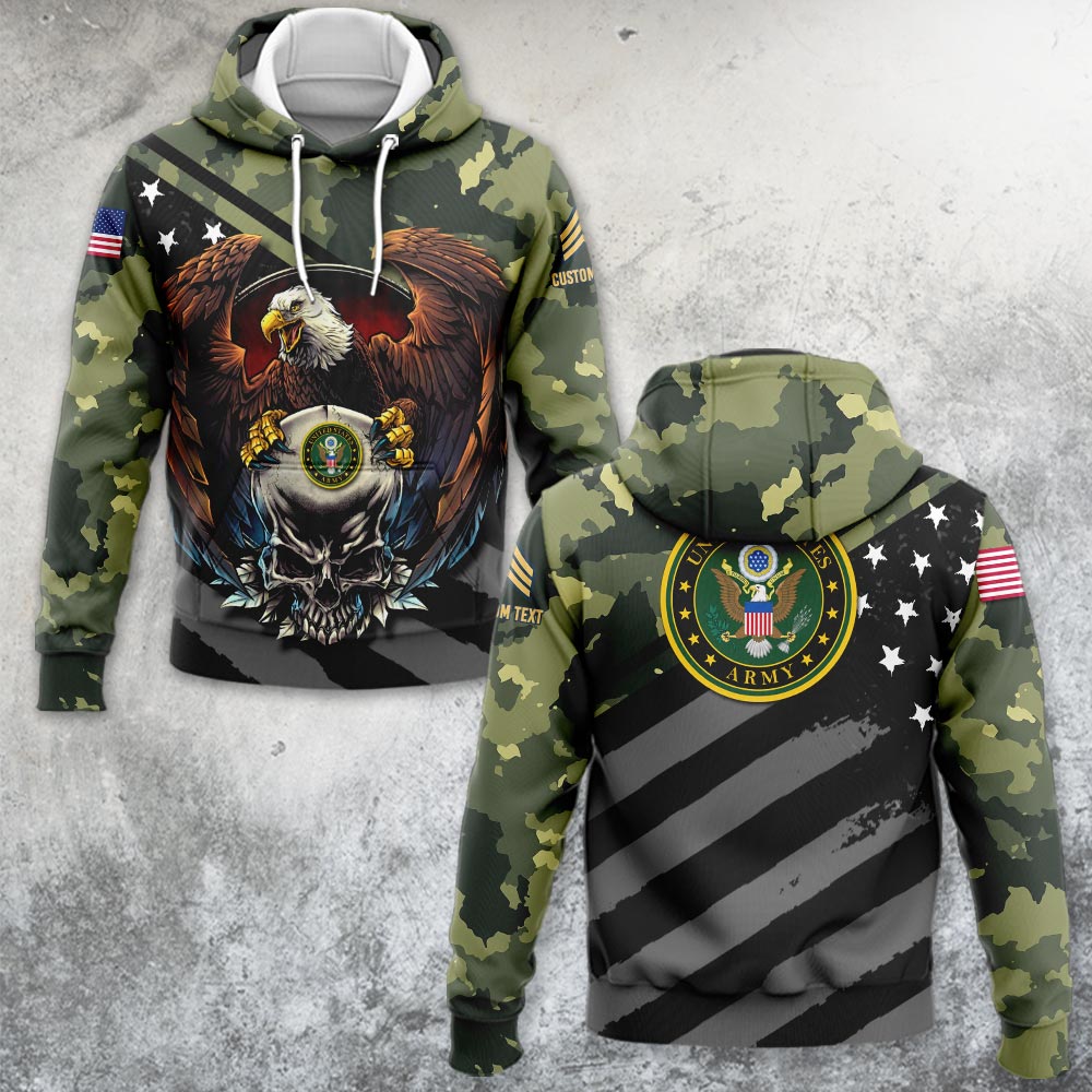 Army Military Personalized Rank and Name t-shirt hoodie apparel 3D full printing - Famjoys Army Military Personalized Rank and Name t-shirt hoodie apparel 3D full printing - Famjoys