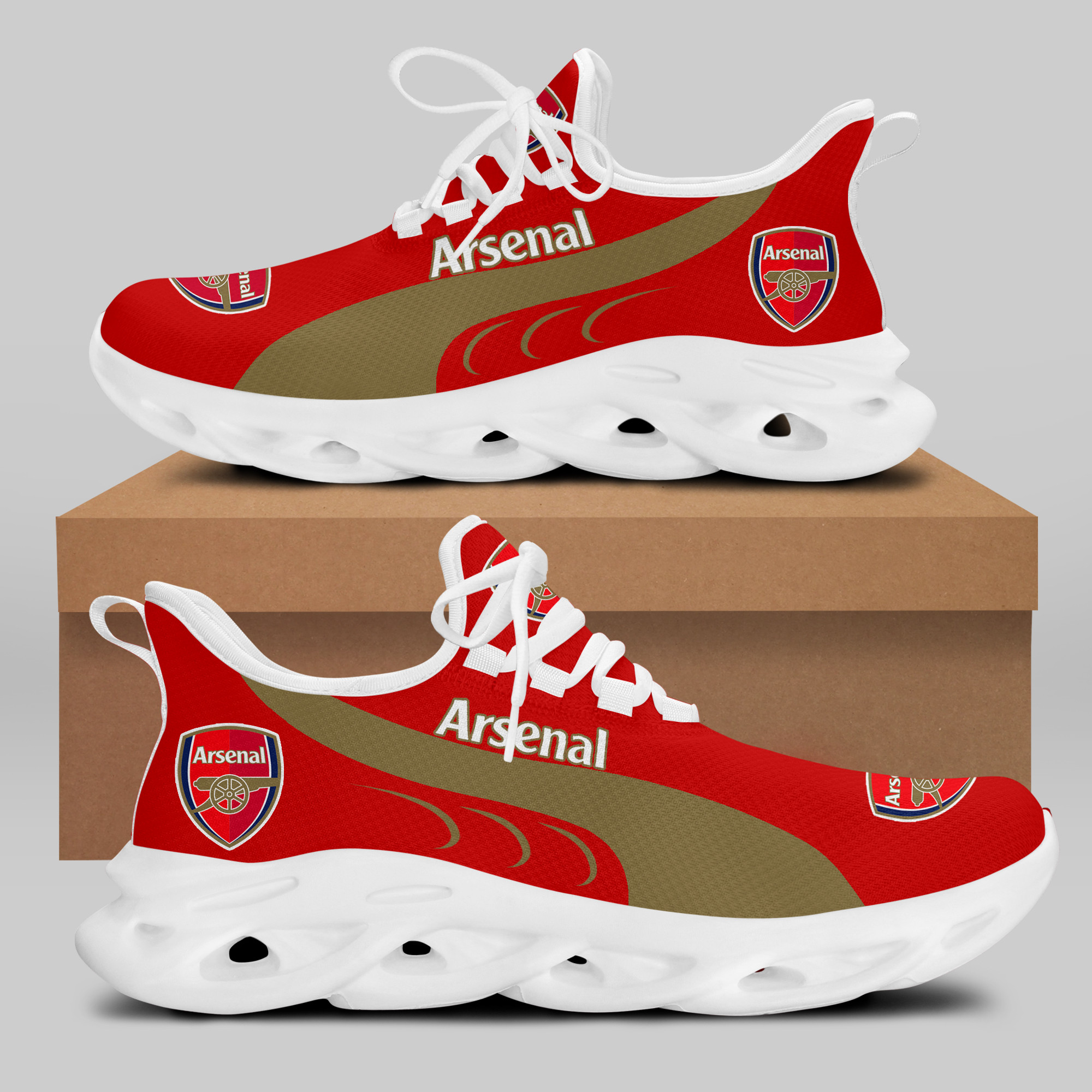 Arsenal Sneakers RUNNING SHOES VER 4 - Famjoys Arsenal Sneakers RUNNING SHOES VER 4 - Famjoys
