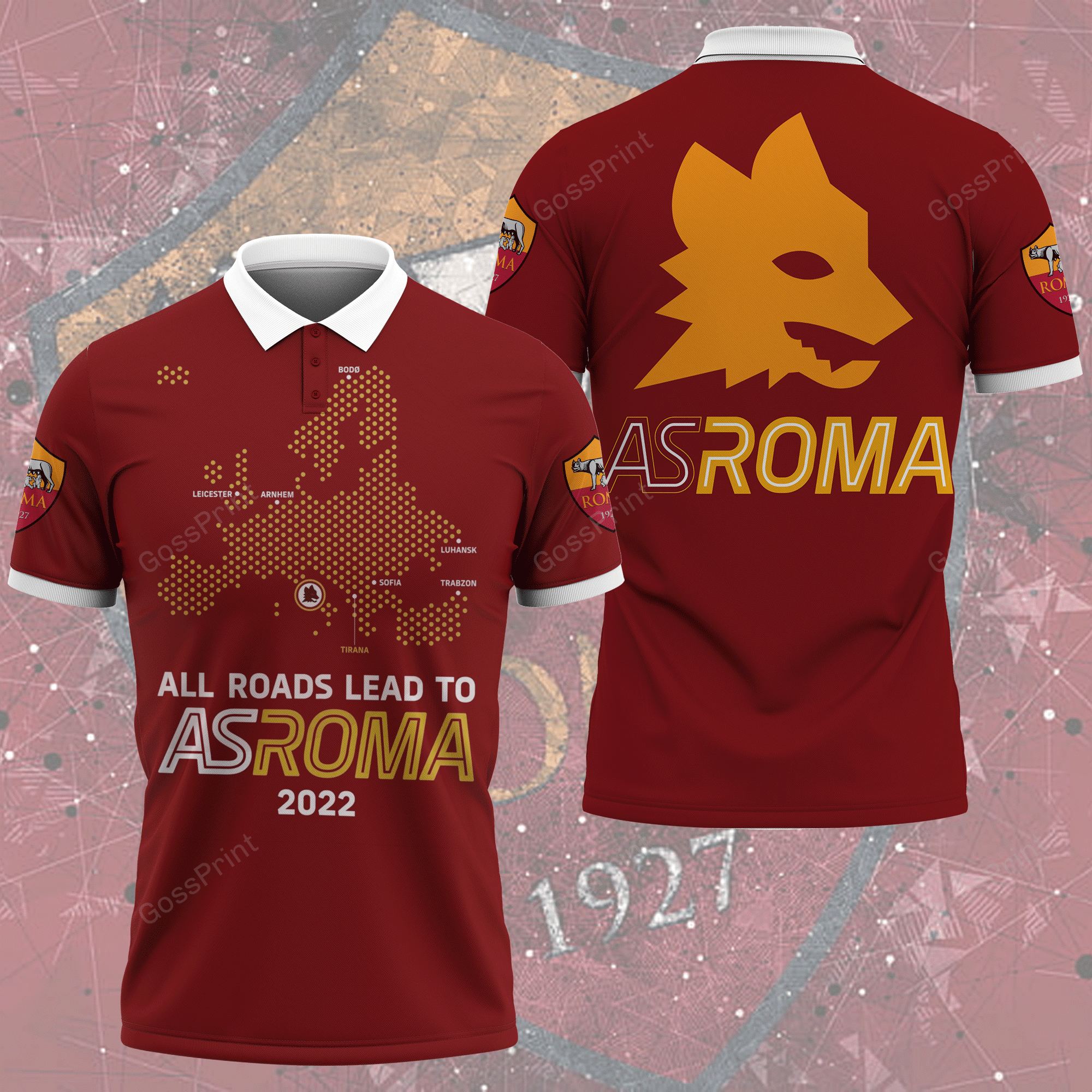 AS ROMA Polo Shirt Ver 3 - Famjoys AS ROMA Polo Shirt Ver 3 - Famjoys