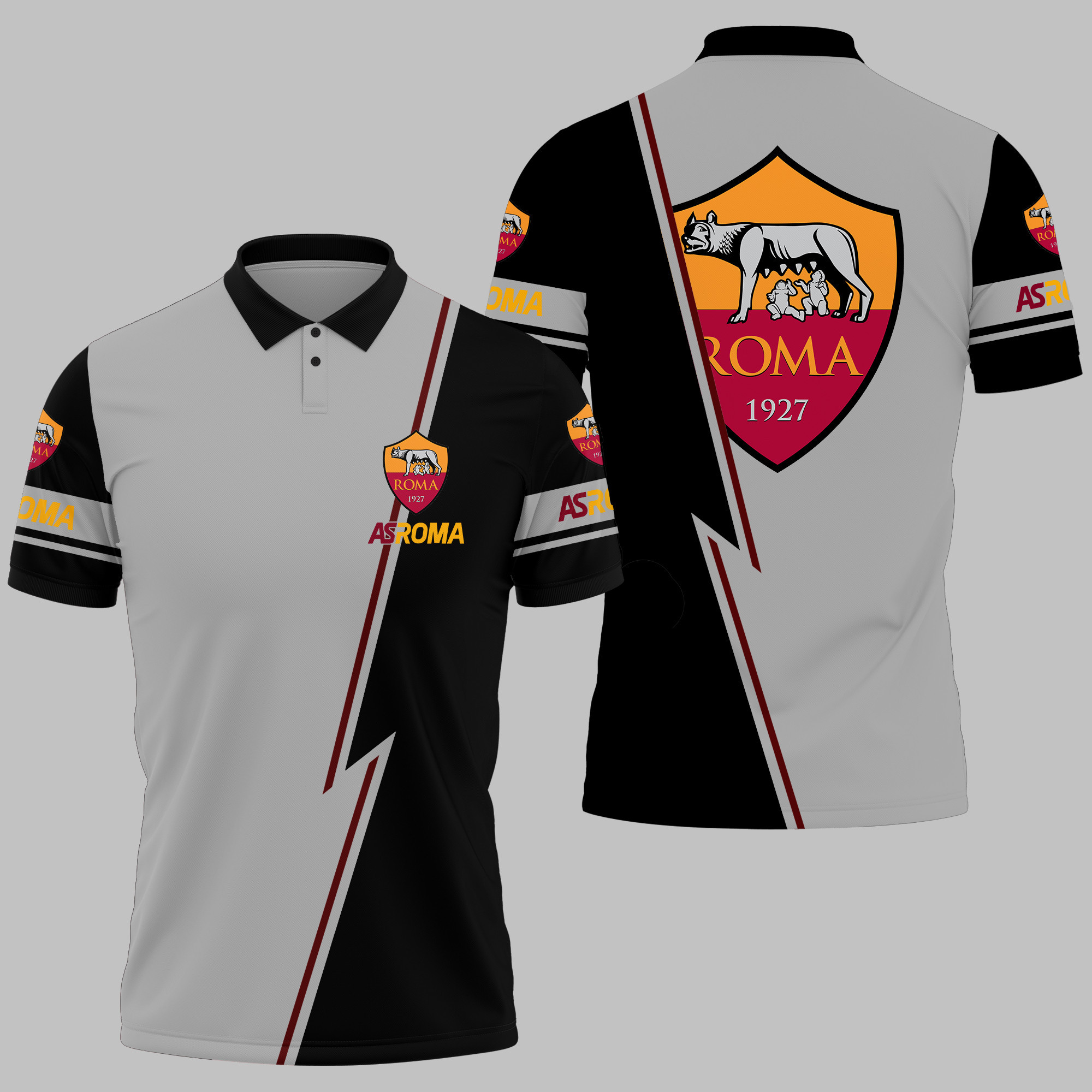 AS ROMA Polo Shirt Ver 8 - Famjoys AS ROMA Polo Shirt Ver 8 - Famjoys