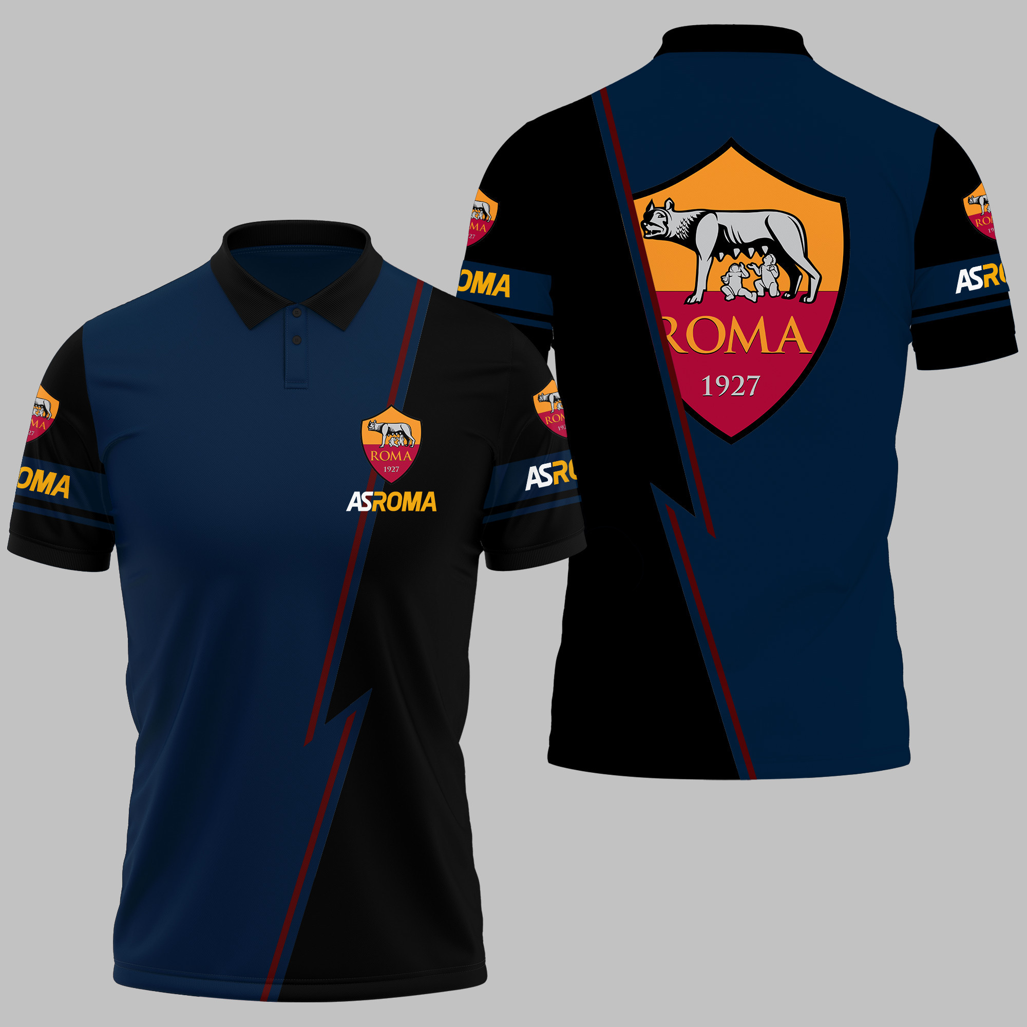 AS ROMA Polo Shirt Ver 8 - Famjoys AS ROMA Polo Shirt Ver 8 - Famjoys