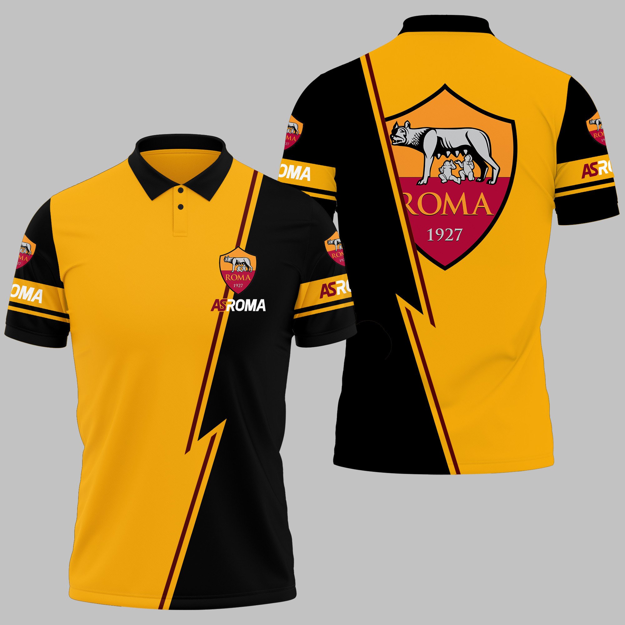 AS ROMA Polo Shirt Ver 8 - Famjoys AS ROMA Polo Shirt Ver 8 - Famjoys