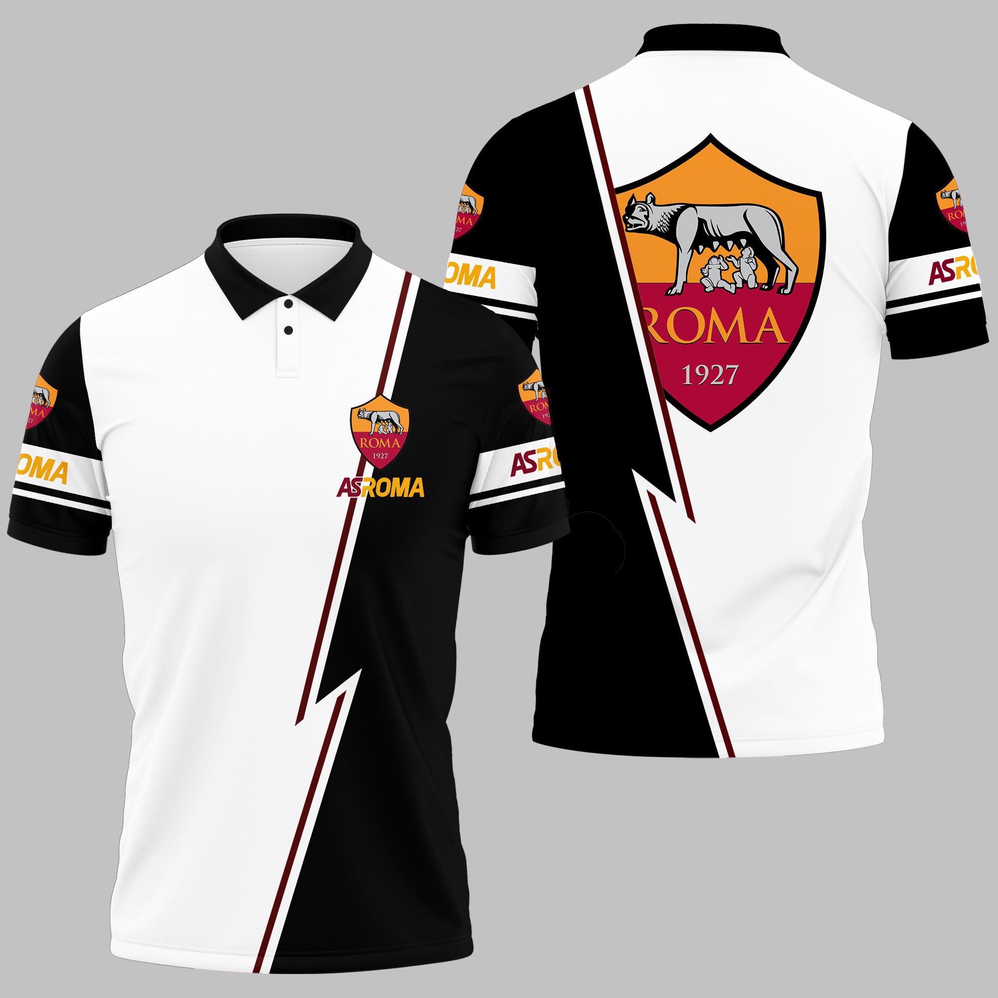 AS ROMA Polo Shirt Ver 8 - Famjoys AS ROMA Polo Shirt Ver 8 - Famjoys