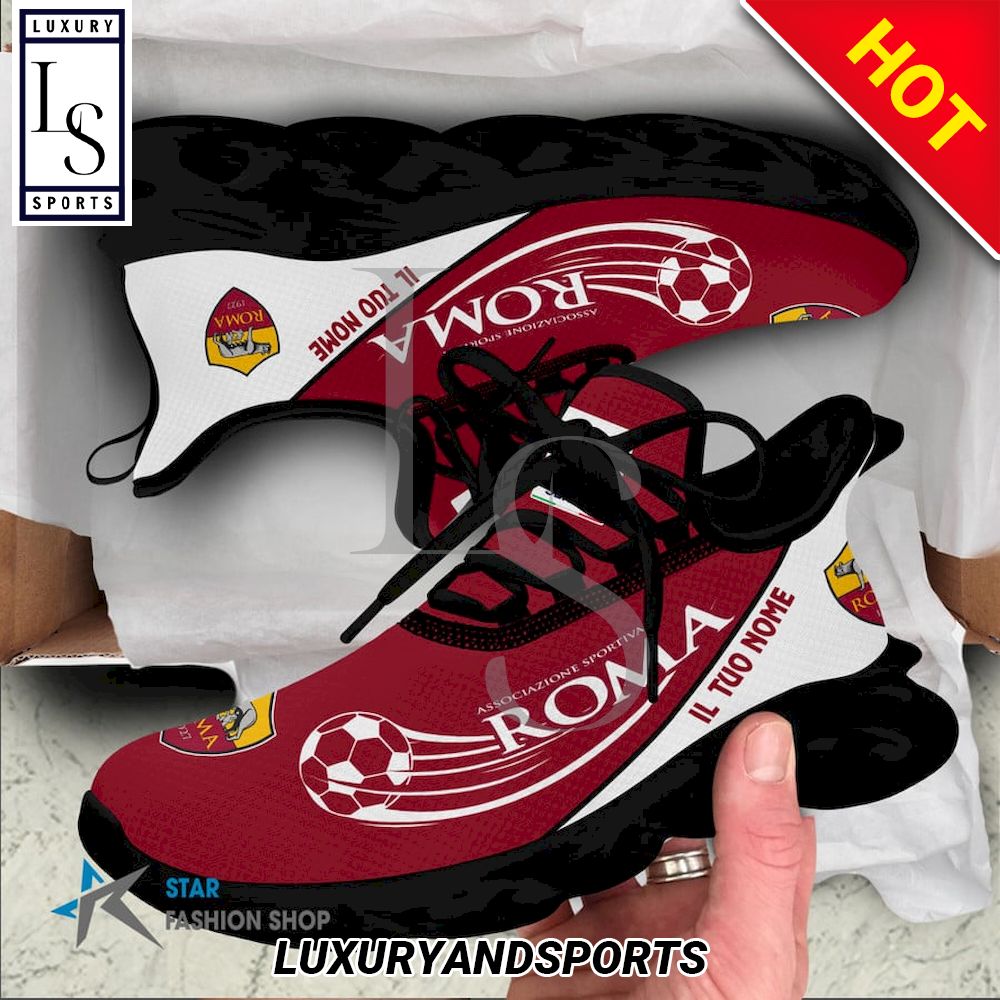 AS Roma Serie A Custom Name Max Soul Shoes - Famjoys AS Roma Serie A Custom Name Max Soul Shoes - Famjoys