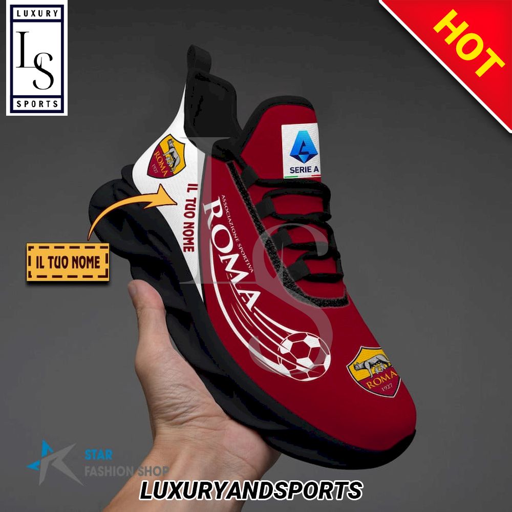 AS Roma Serie A Custom Name Max Soul Shoes - Famjoys AS Roma Serie A Custom Name Max Soul Shoes - Famjoys