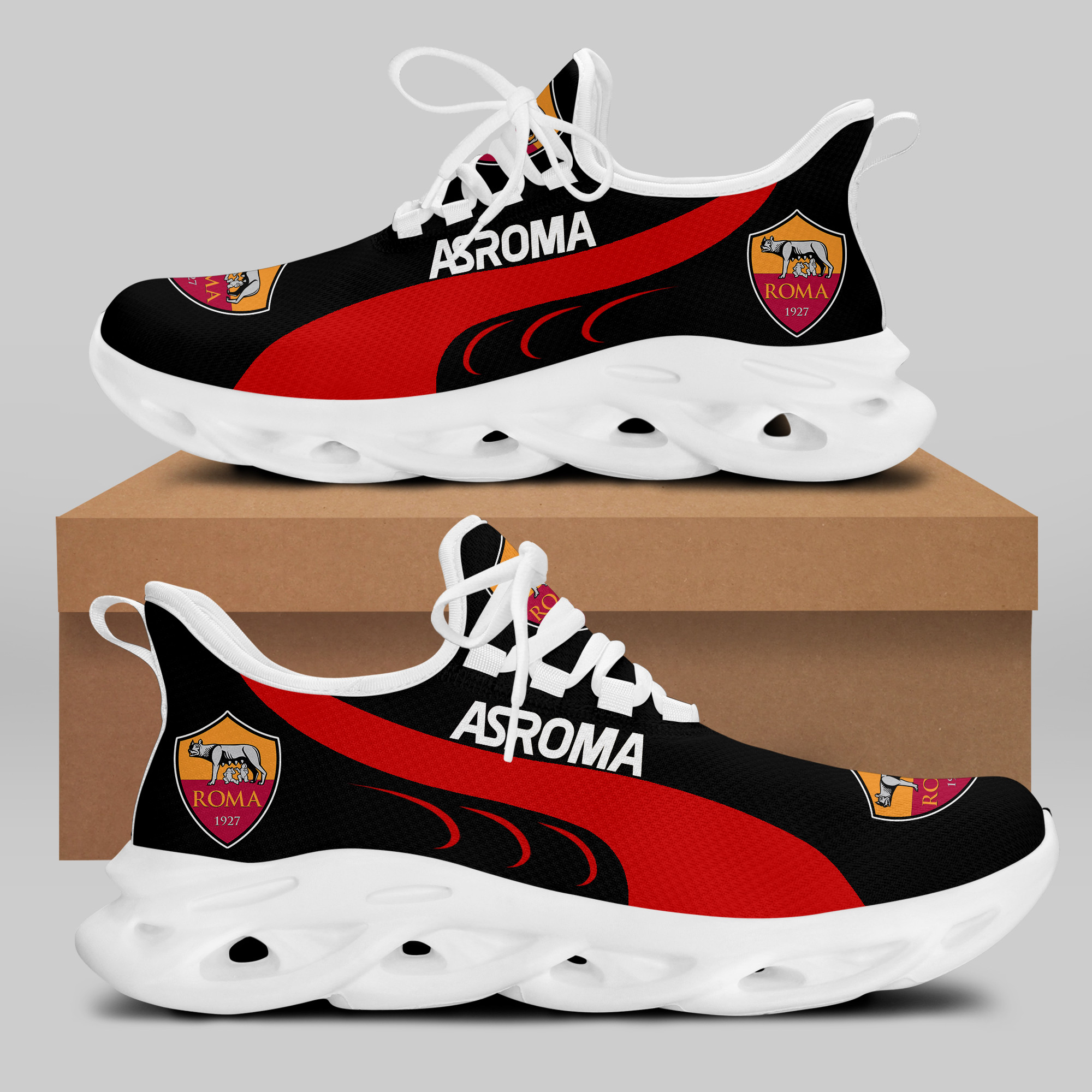 AS ROMA Sneakers RUNNING SHOES VER 1 - Famjoys AS ROMA Sneakers RUNNING SHOES VER 1 - Famjoys