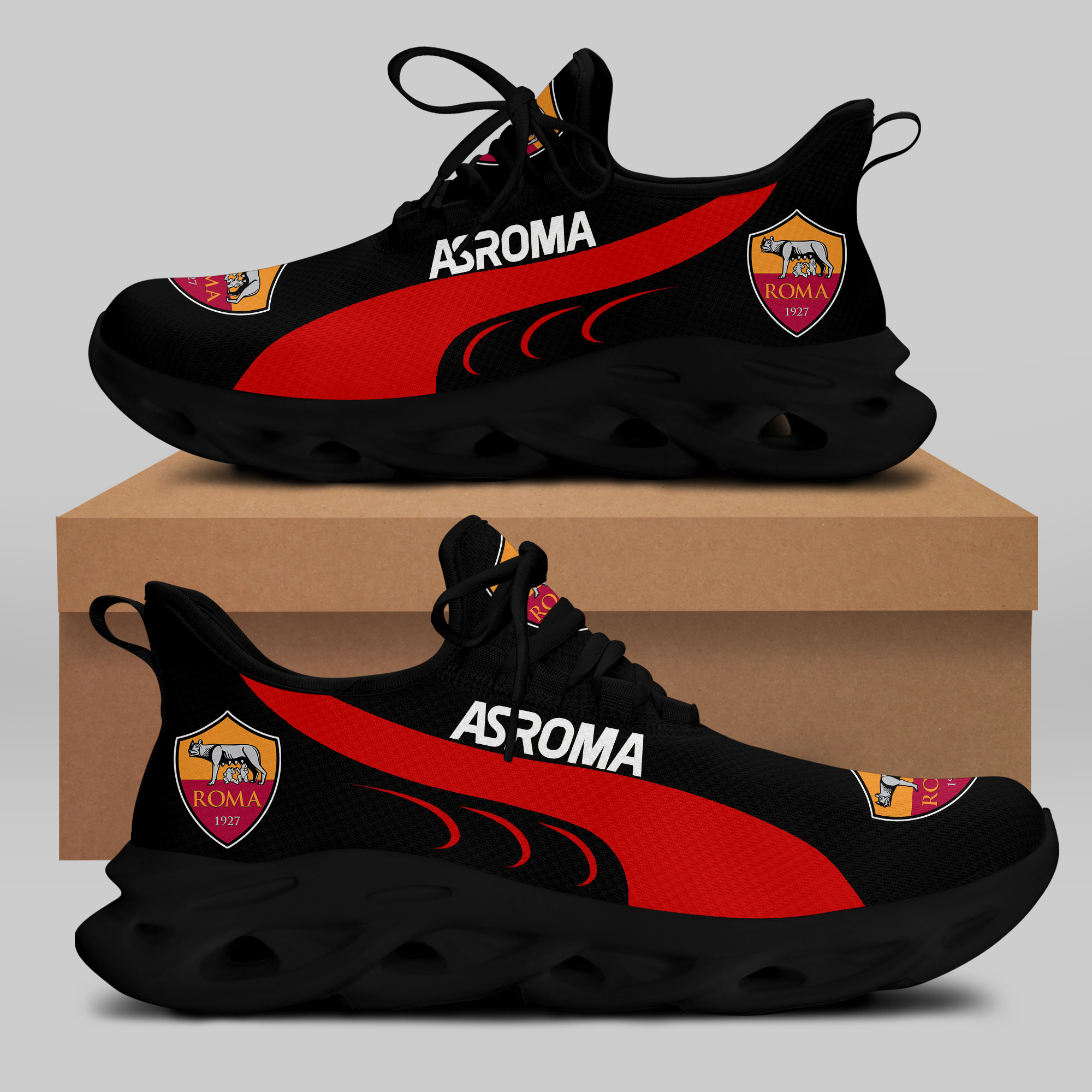AS ROMA Sneakers RUNNING SHOES VER 1 - Famjoys AS ROMA Sneakers RUNNING SHOES VER 1 - Famjoys
