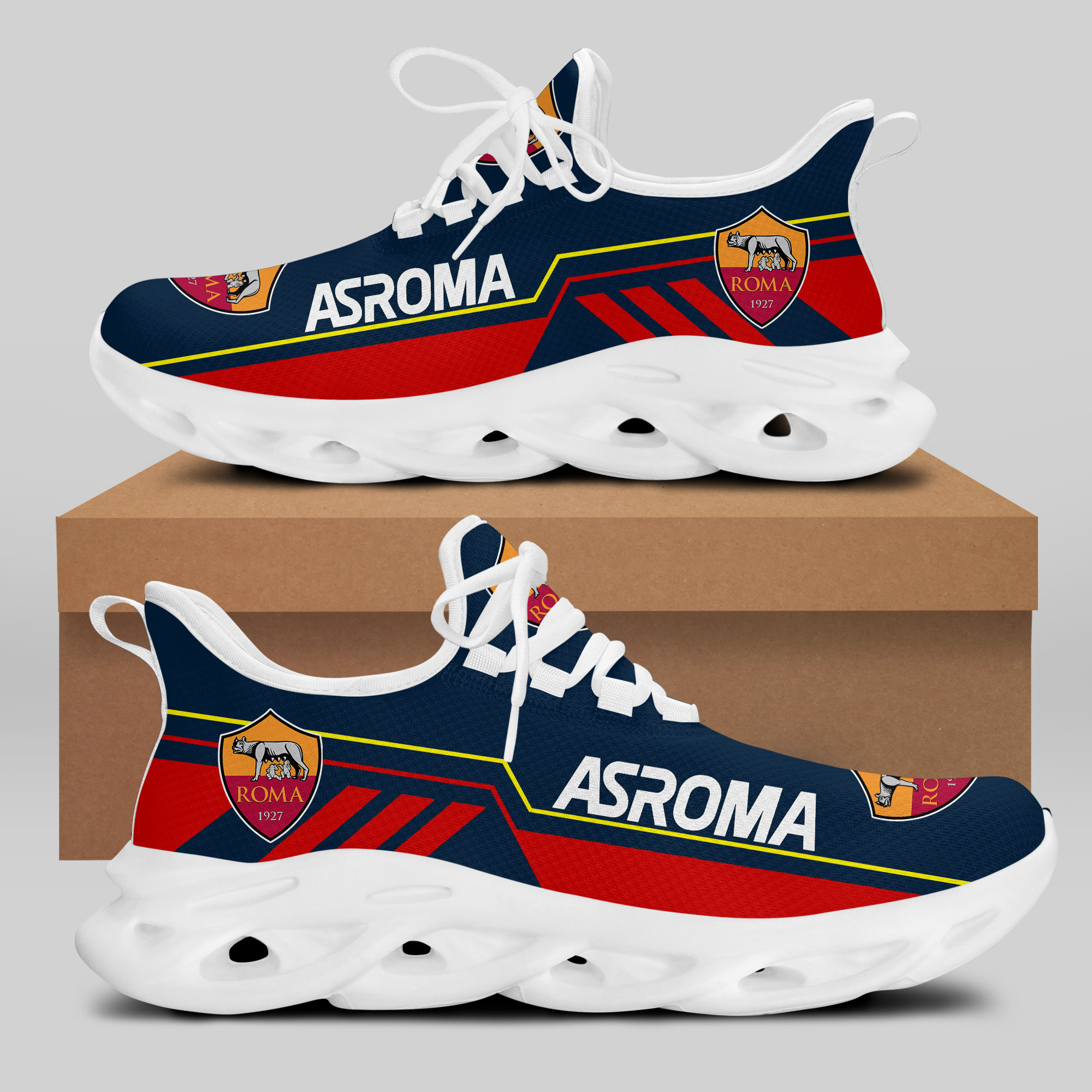 AS ROMA Sneakers RUNNING SHOES VER 10 - Famjoys AS ROMA Sneakers RUNNING SHOES VER 10 - Famjoys