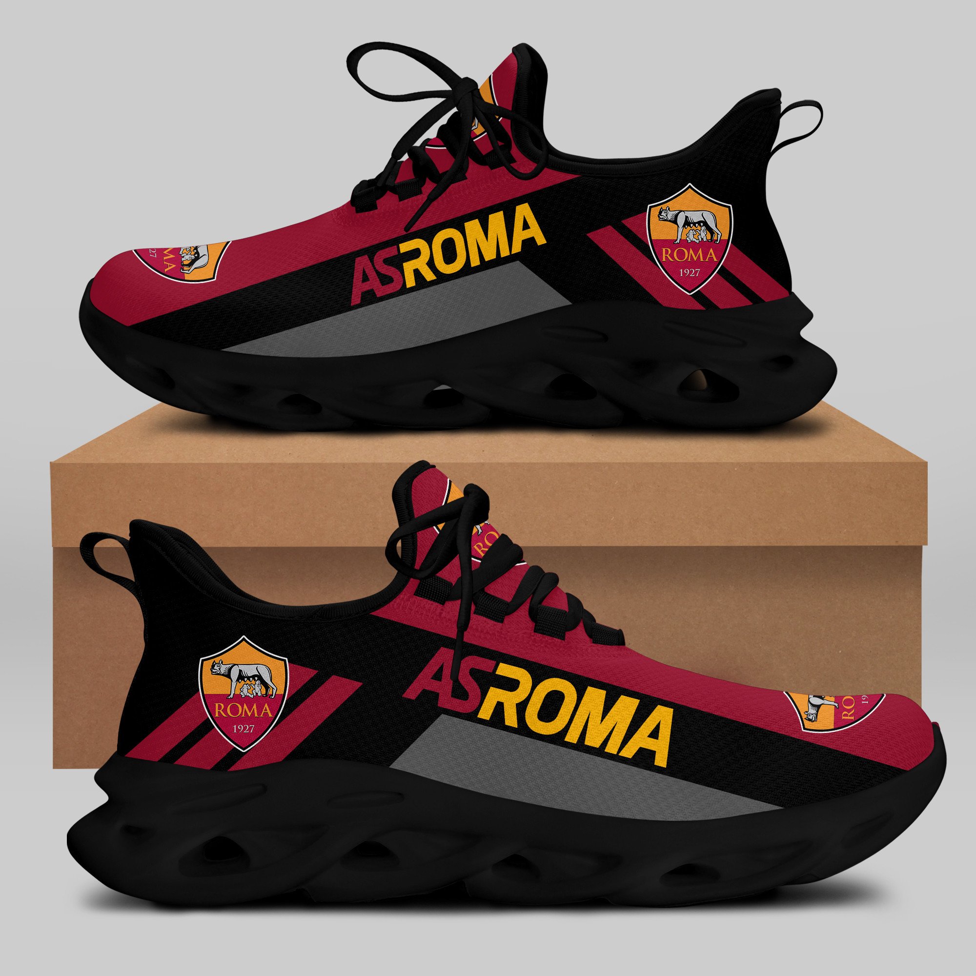 AS ROMA Sneakers RUNNING SHOES VER 31 - Famjoys AS ROMA Sneakers RUNNING SHOES VER 31 - Famjoys