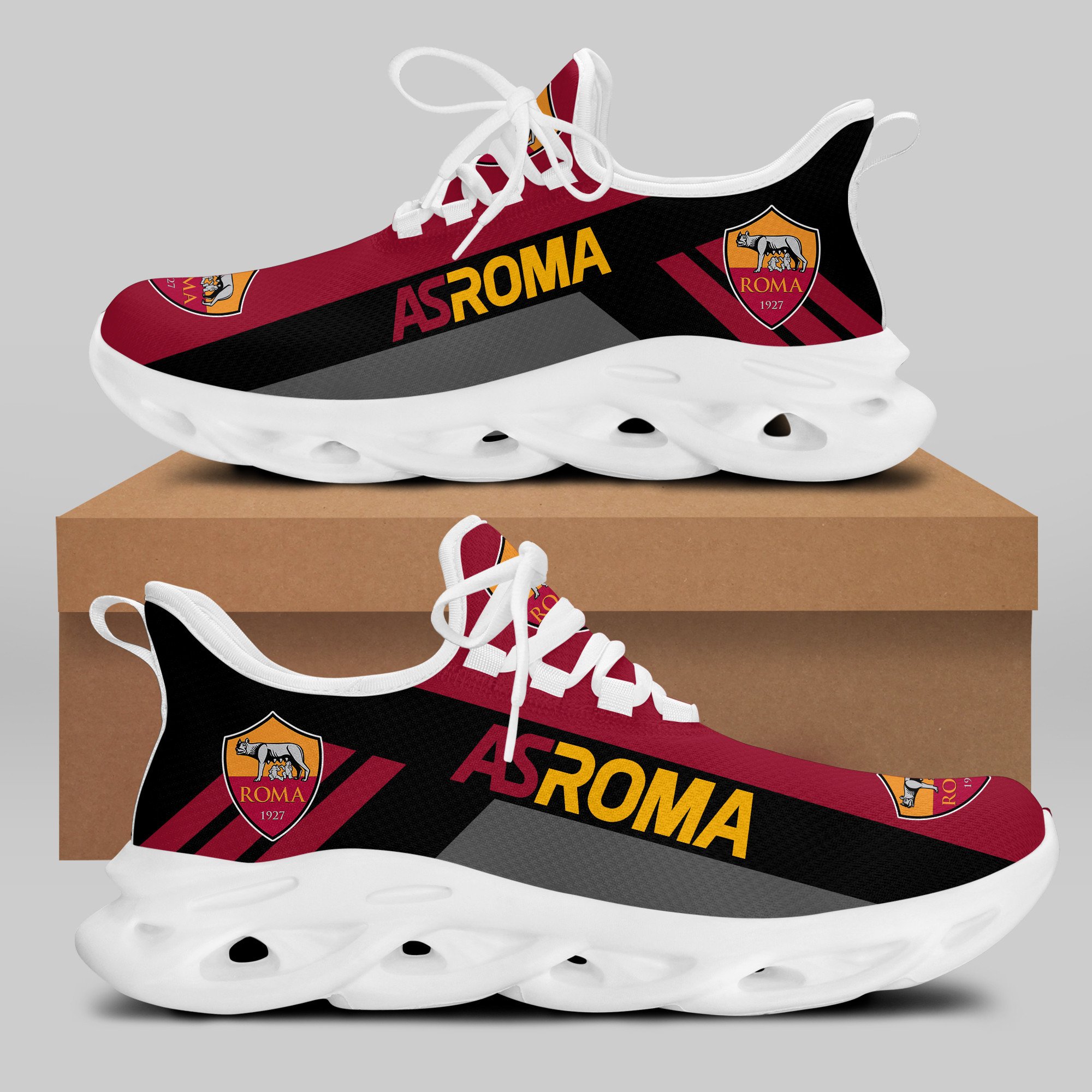 AS ROMA Sneakers RUNNING SHOES VER 31 - Famjoys AS ROMA Sneakers RUNNING SHOES VER 31 - Famjoys