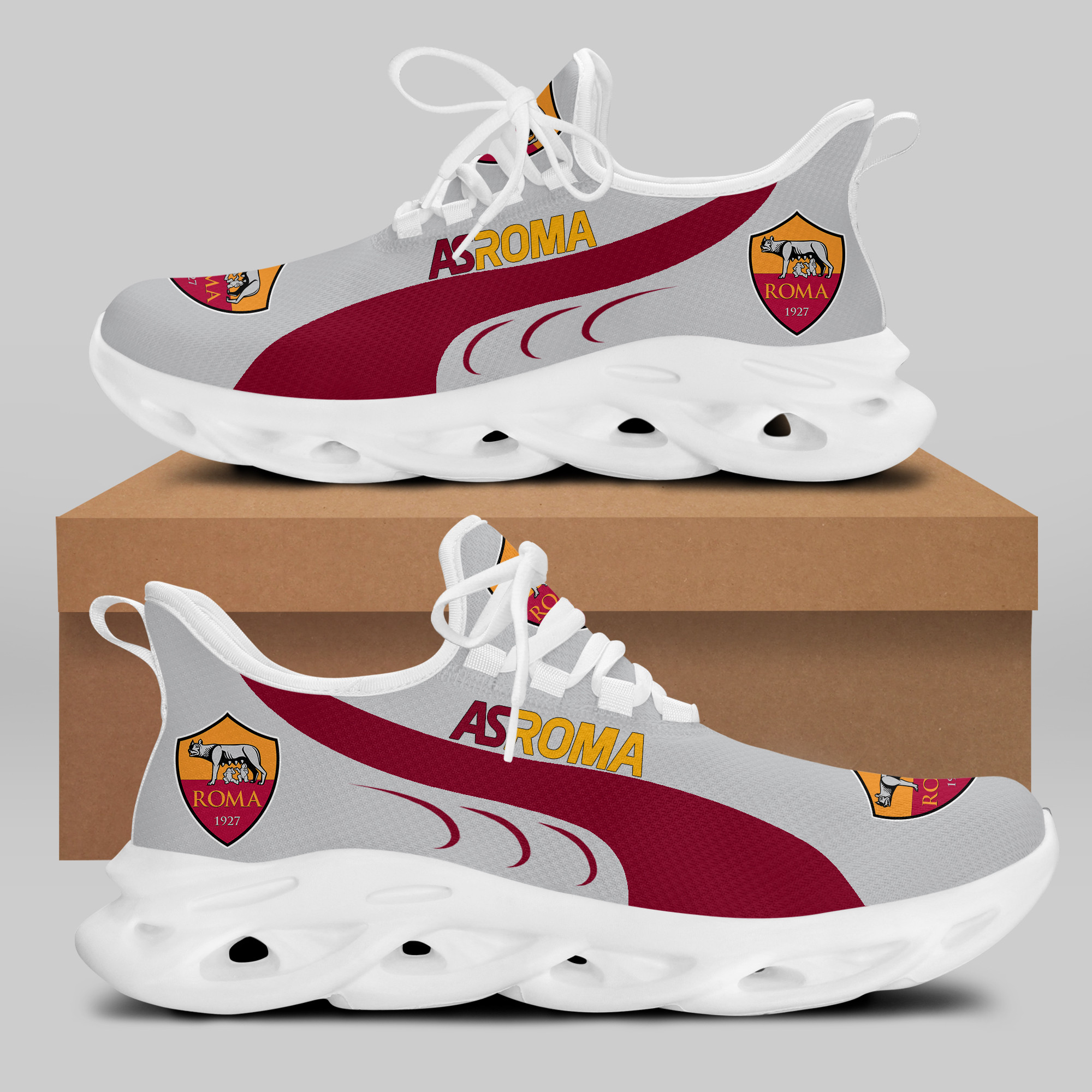 AS ROMA Sneakers RUNNING SHOES VER 4 - Famjoys AS ROMA Sneakers RUNNING SHOES VER 4 - Famjoys
