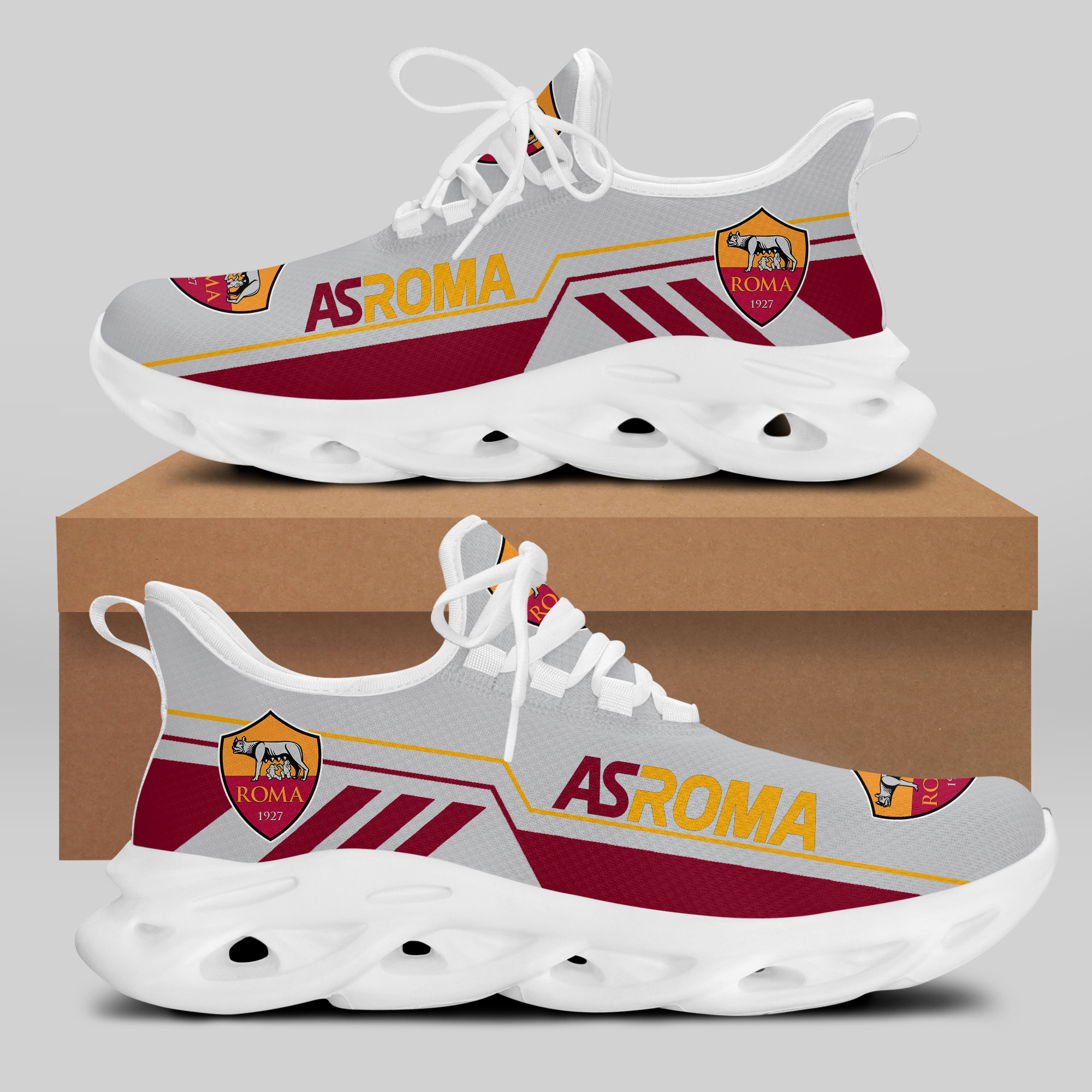 AS ROMA Sneakers RUNNING SHOES VER 9 - Famjoys AS ROMA Sneakers RUNNING SHOES VER 9 - Famjoys