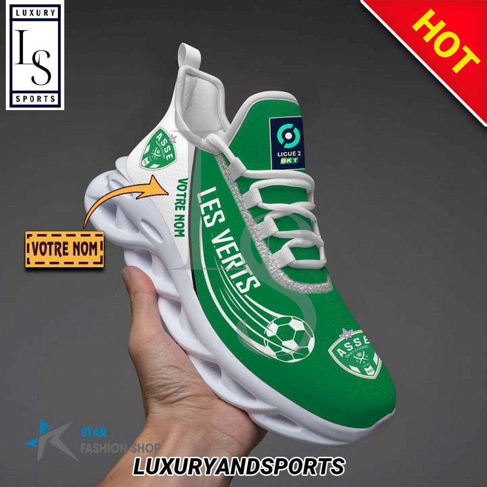 AS Saint-Etienne Ligue 2 Custom Name Max Soul Shoes - Famjoys AS Saint-Etienne Ligue 2 Custom Name Max Soul Shoes - Famjoys