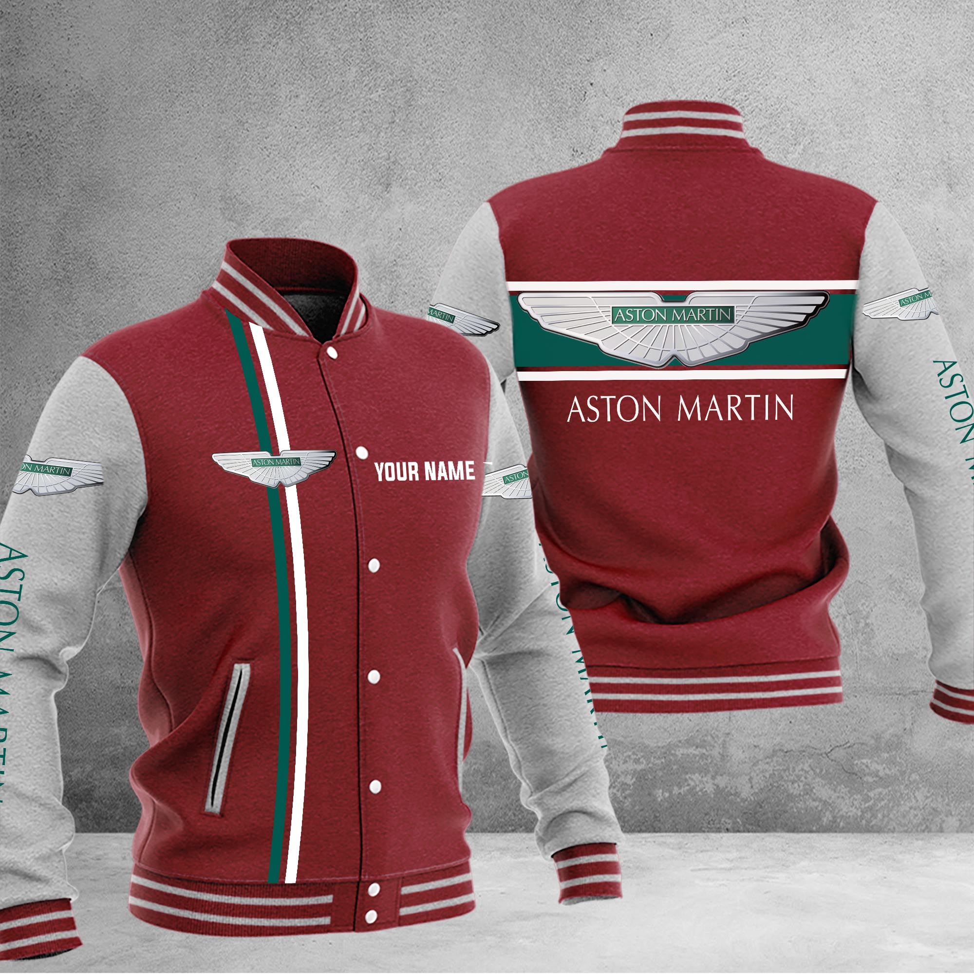 Aston-Martin Baseball Jacket - Famjoys Aston-Martin Baseball Jacket - Famjoys