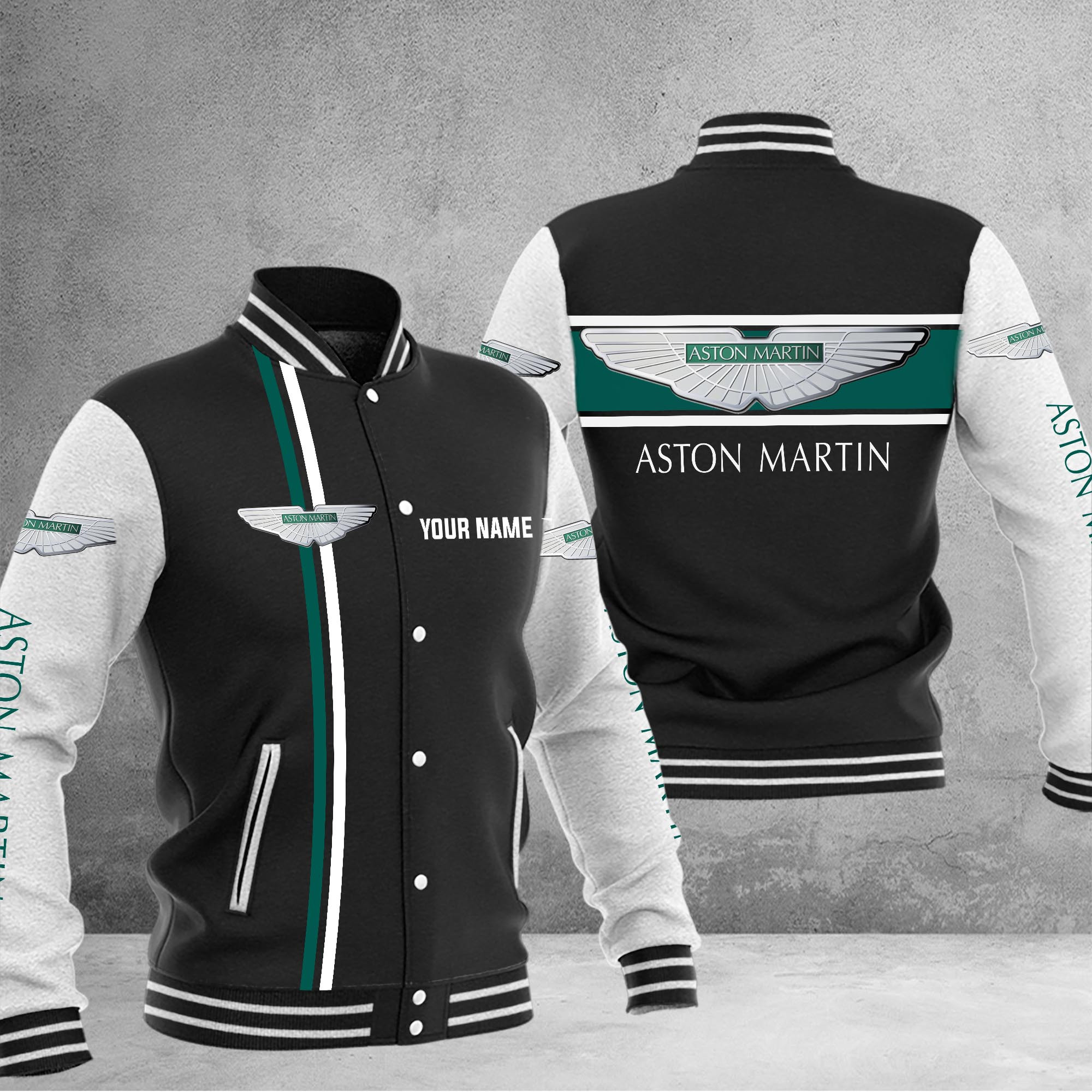 Aston-Martin Baseball Jacket - Famjoys Aston-Martin Baseball Jacket - Famjoys