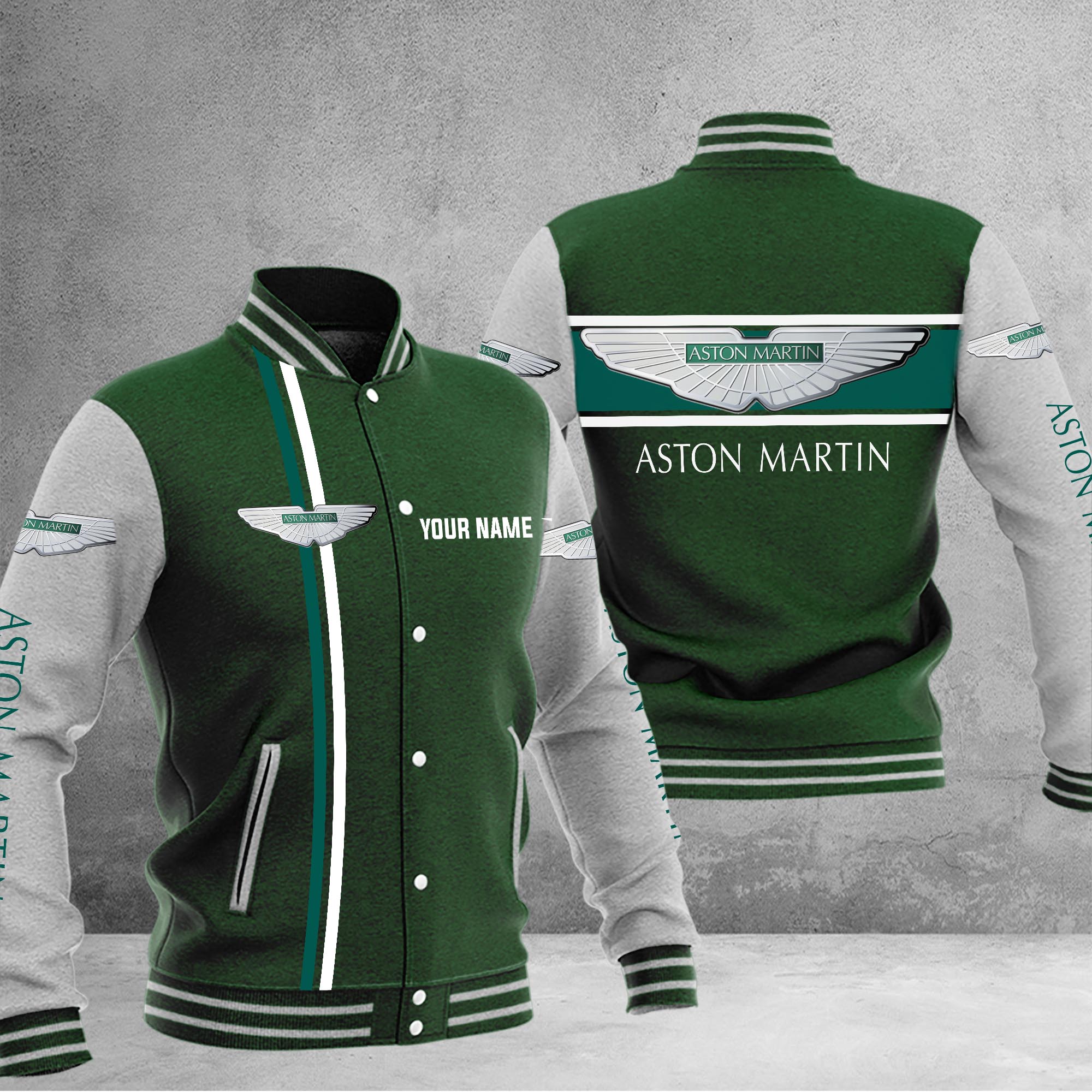 Aston-Martin Baseball Jacket - Famjoys Aston-Martin Baseball Jacket - Famjoys