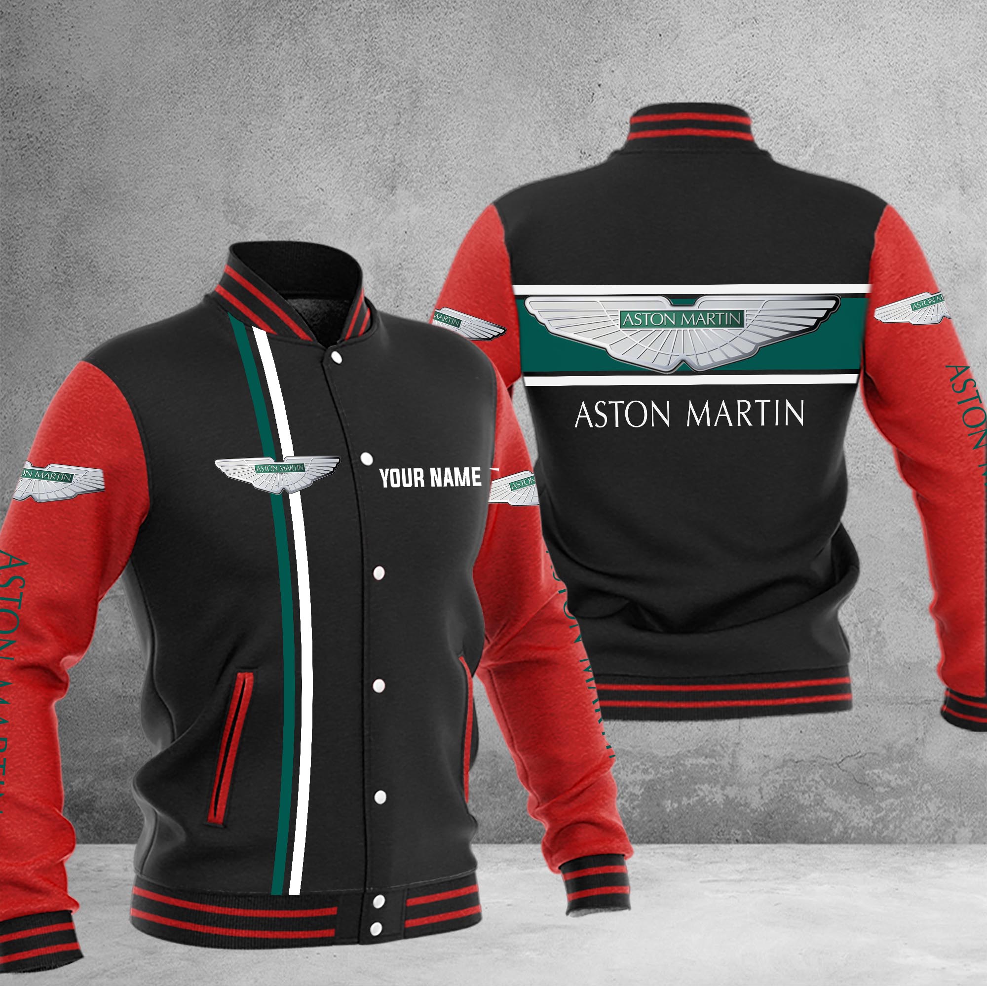 Aston-Martin Baseball Jacket - Famjoys Aston-Martin Baseball Jacket - Famjoys