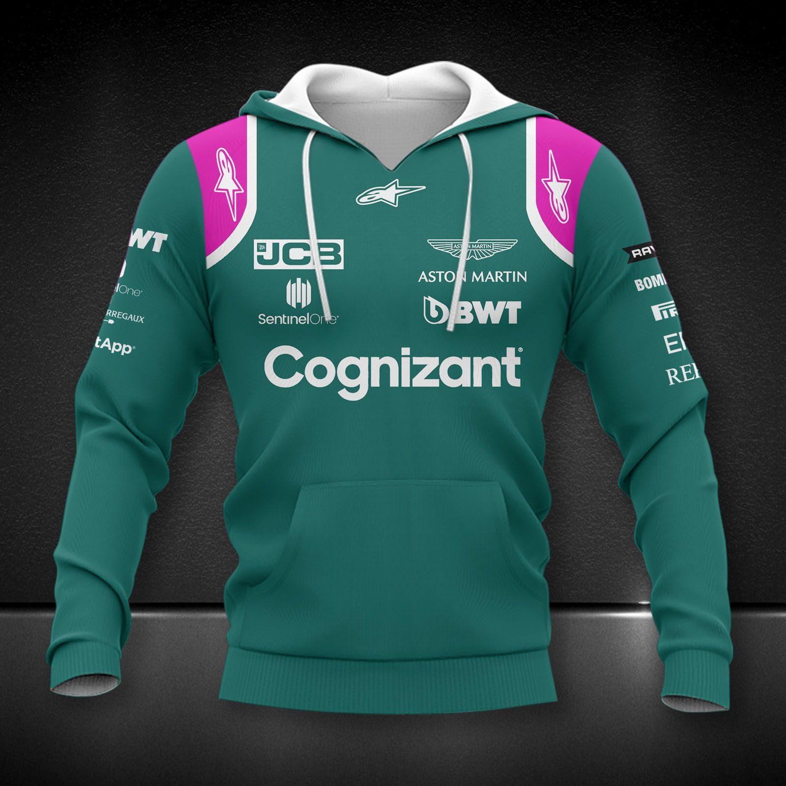 Aston Martin Cognizant F1 Team Printing T-Shirt, Polo, Hoodie, Zip, Bomber 9099 