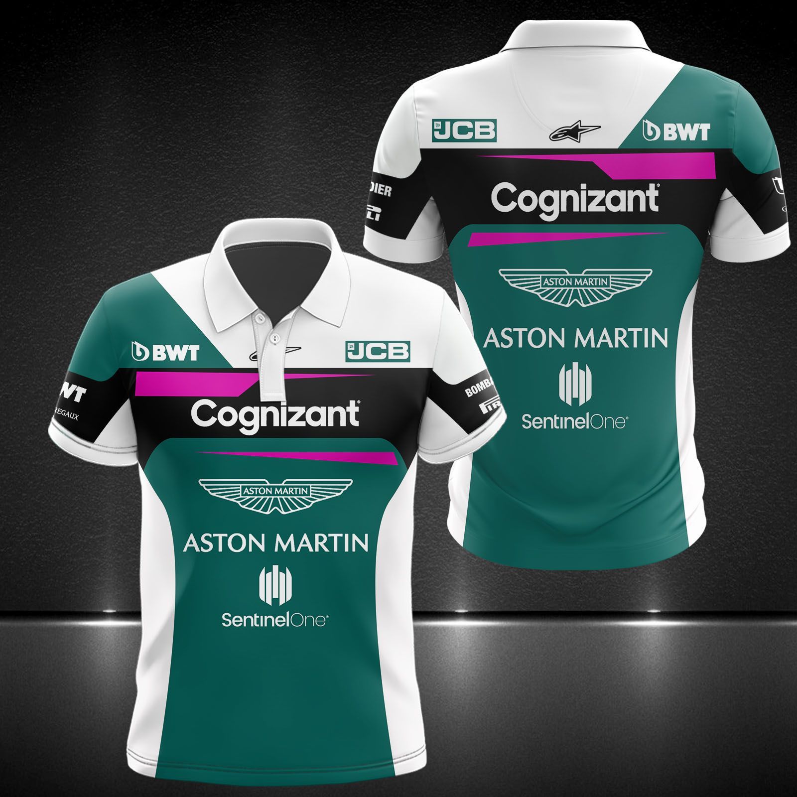 Aston Martin Cognizant F1 Team Printing T-Shirt, Polo, Hoodie, Zip, Bomber 9109 - Famjoys Aston Martin Cognizant F1 Team Printing T-Shirt, Polo, Hoodie, Zip, Bomber 9109 - Famjoys