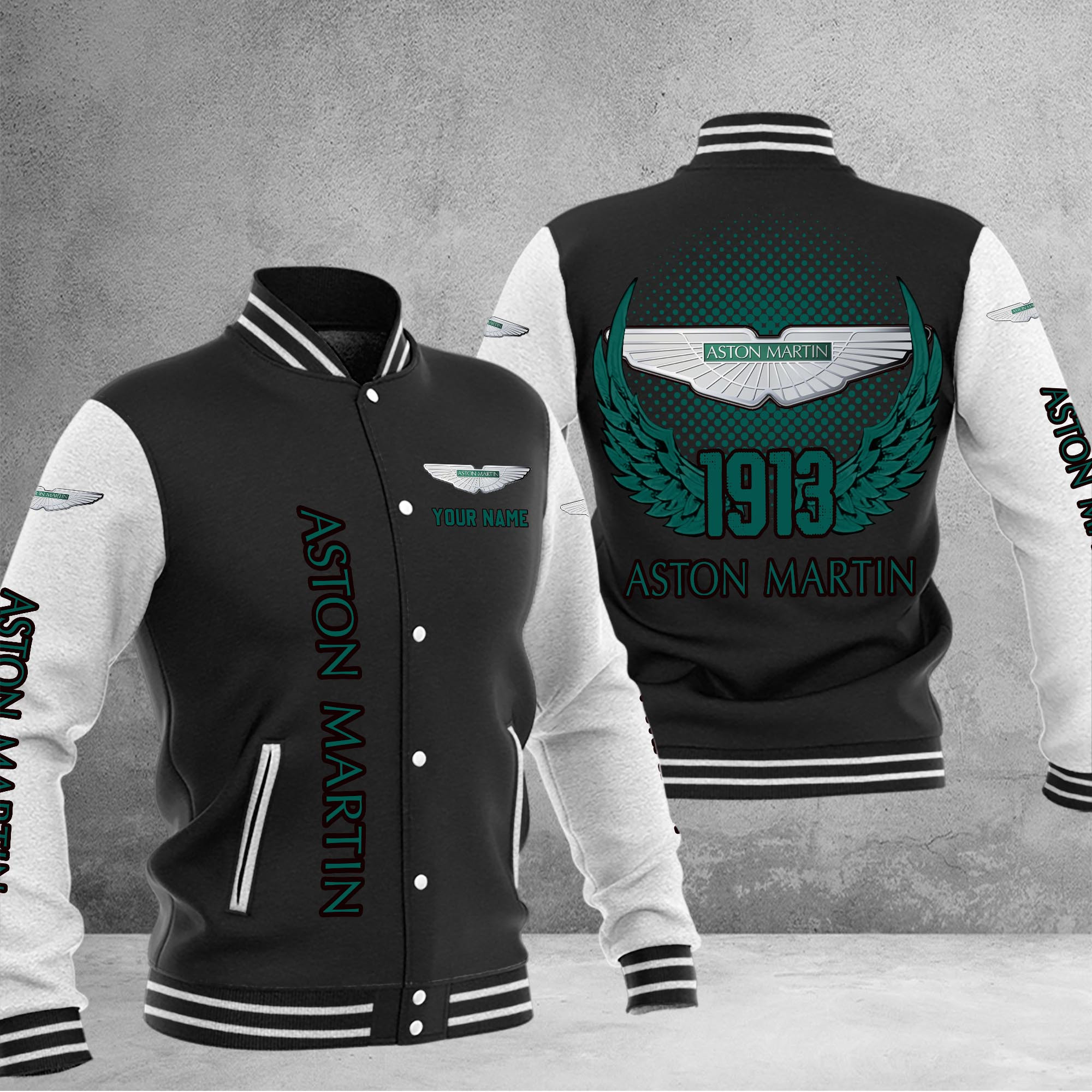 Aston-Martin DMHJ10 Baseball Jacket Multicolor - Famjoys Aston-Martin DMHJ10 Baseball Jacket Multicolor - Famjoys