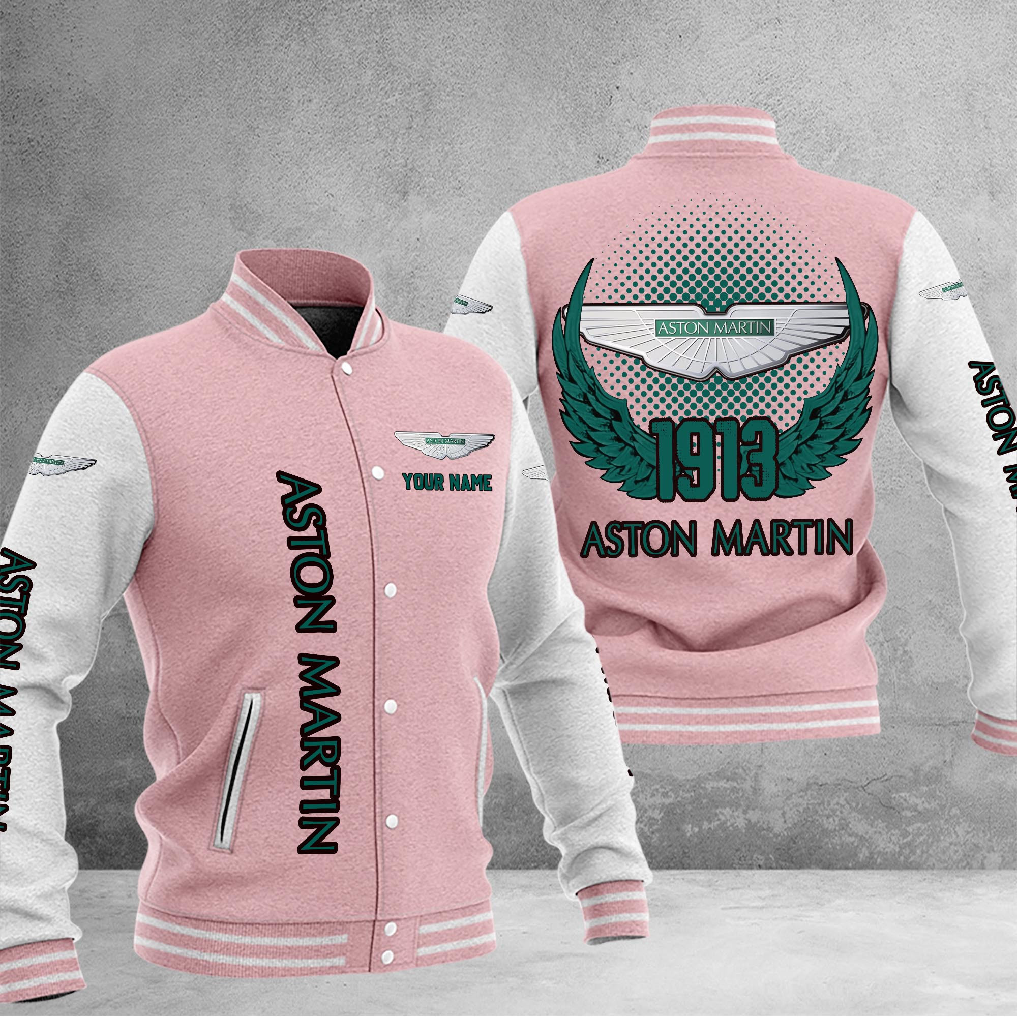 Aston-Martin DMHJ10 Baseball Jacket Multicolor - Famjoys Aston-Martin DMHJ10 Baseball Jacket Multicolor - Famjoys