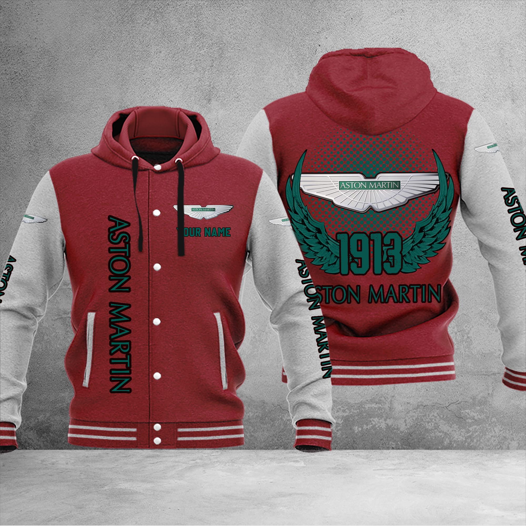 Aston-Martin DMHJ10 Baseball Jacket Multicolor - Famjoys Aston-Martin DMHJ10 Baseball Jacket Multicolor - Famjoys