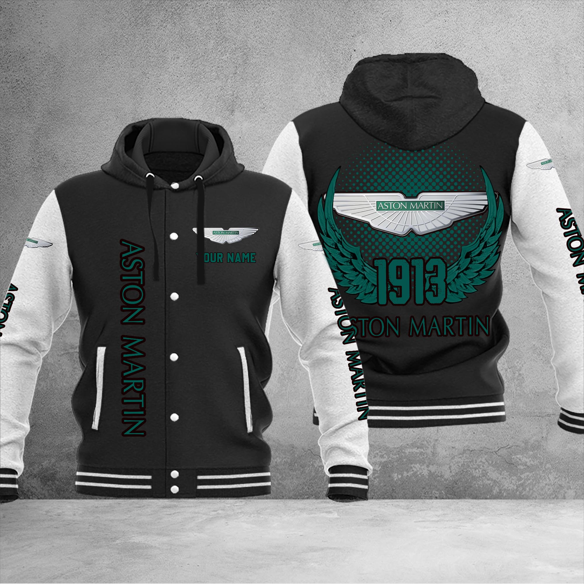 Aston-Martin DMHJ10 Baseball Jacket Multicolor - Famjoys Aston-Martin DMHJ10 Baseball Jacket Multicolor - Famjoys