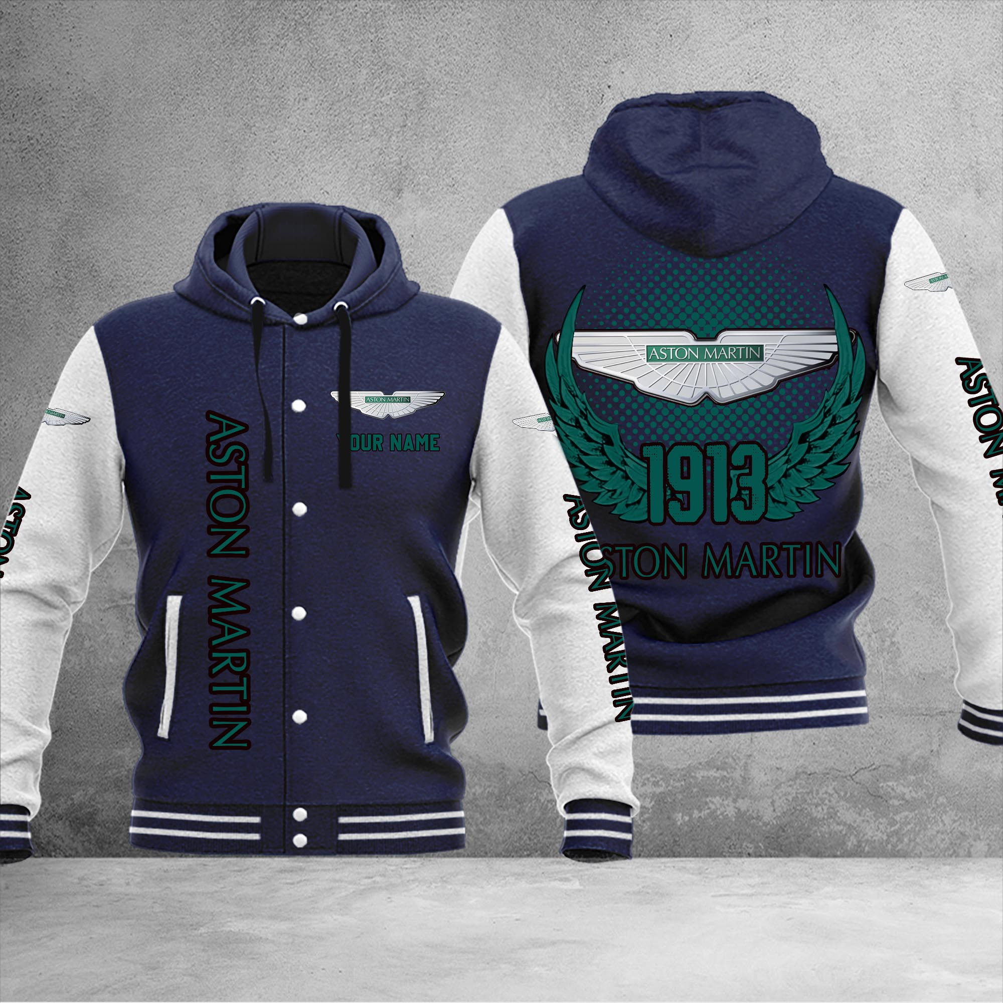 Aston-Martin DMHJ10 Baseball Jacket Multicolor - Famjoys Aston-Martin DMHJ10 Baseball Jacket Multicolor - Famjoys