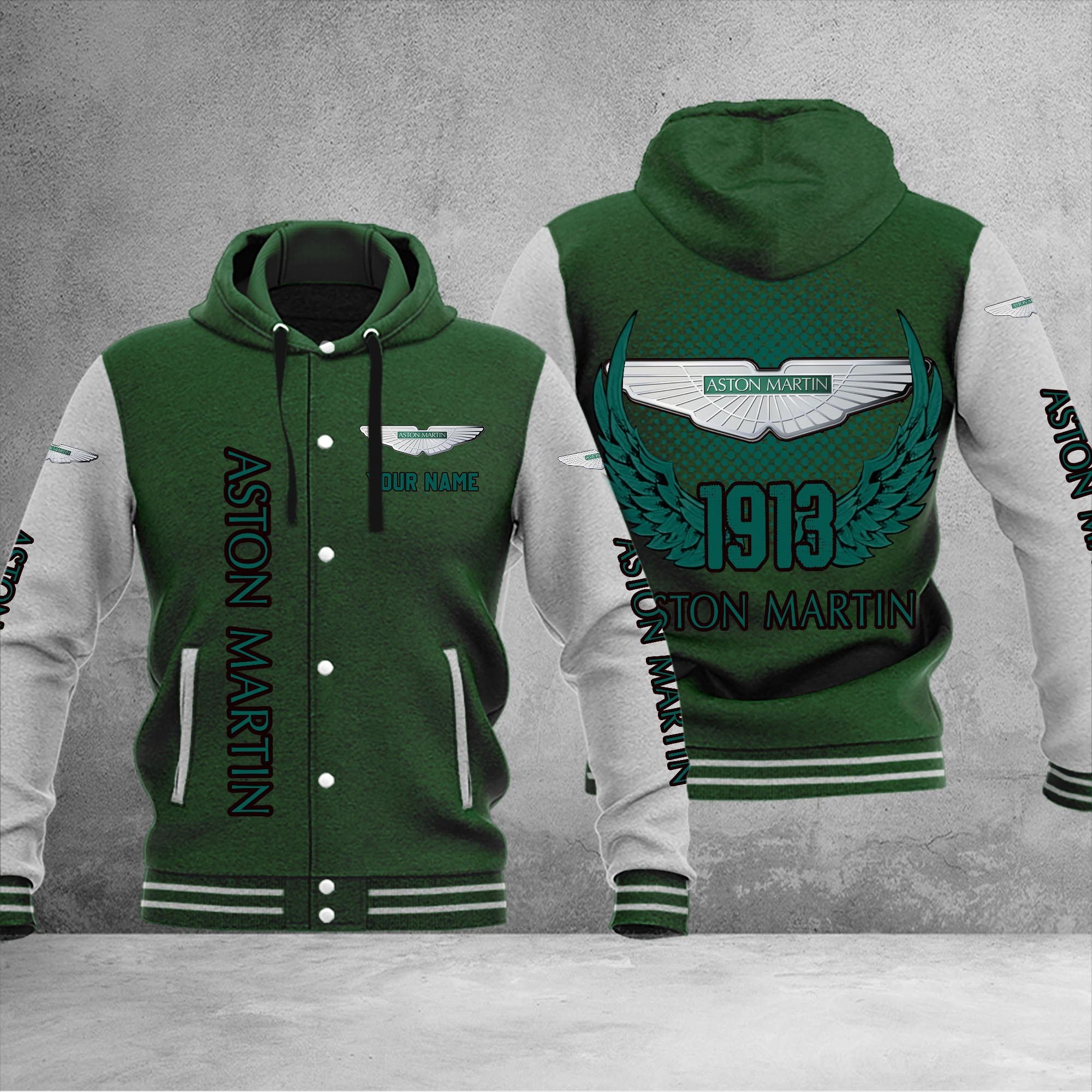 Aston-Martin DMHJ10 Baseball Jacket Multicolor - Famjoys Aston-Martin DMHJ10 Baseball Jacket Multicolor - Famjoys
