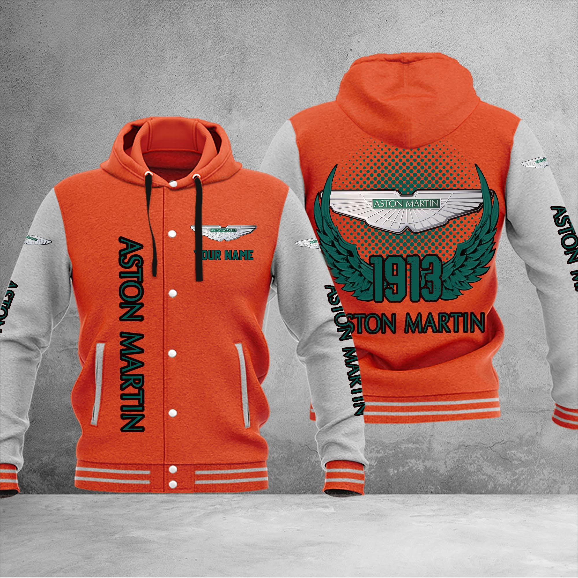 Aston-Martin DMHJ10 Baseball Jacket Multicolor - Famjoys Aston-Martin DMHJ10 Baseball Jacket Multicolor - Famjoys