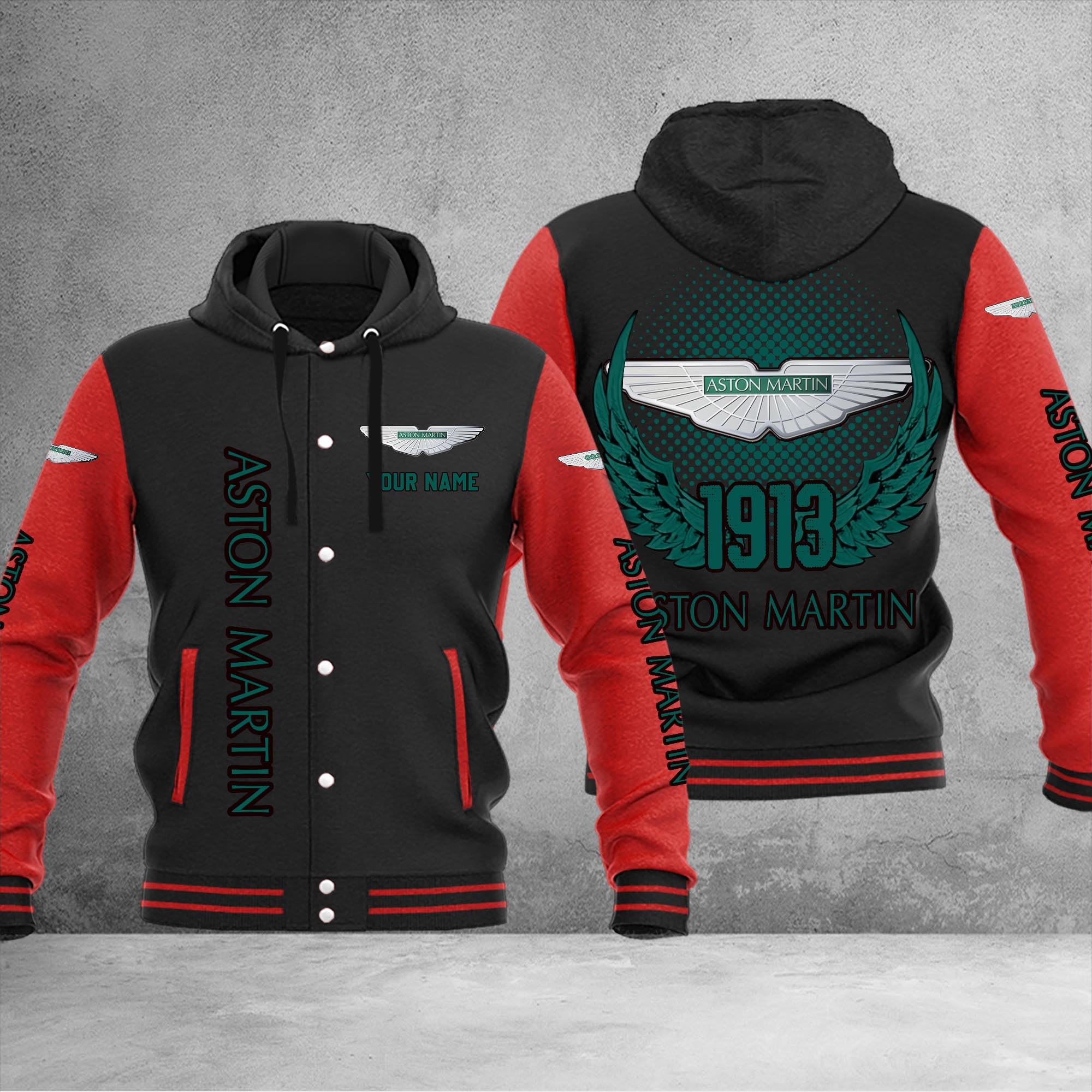 Aston-Martin DMHJ10 Baseball Jacket Multicolor - Famjoys Aston-Martin DMHJ10 Baseball Jacket Multicolor - Famjoys