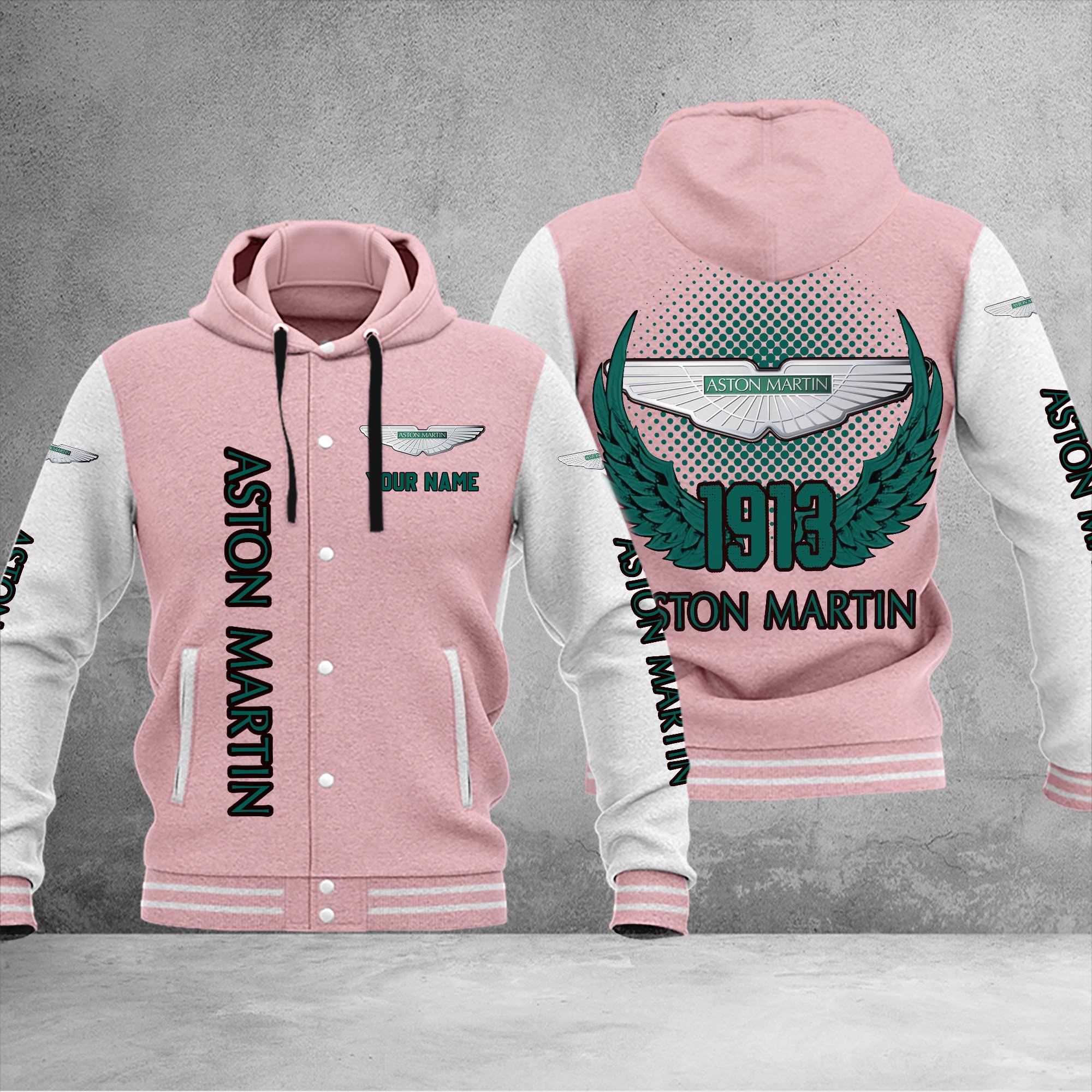 Aston-Martin DMHJ10 Baseball Jacket Multicolor - Famjoys Aston-Martin DMHJ10 Baseball Jacket Multicolor - Famjoys