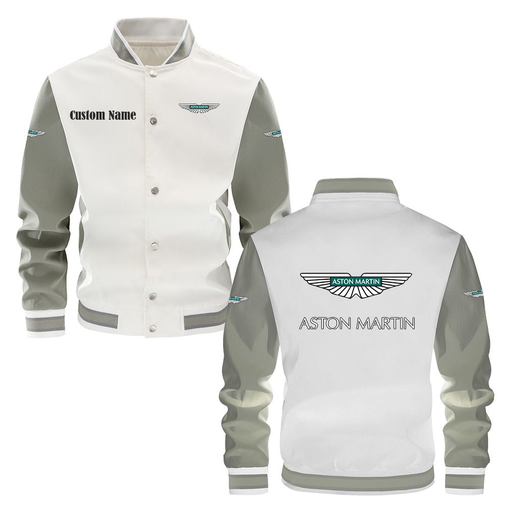 Aston Martin Varsity Jacket, Baseball jacket, Letterman Jacket Customize Name, Multicolor - Famjoys Aston Martin Varsity Jacket, Baseball jacket, Letterman Jacket Customize Name, Multicolor - Famjoys