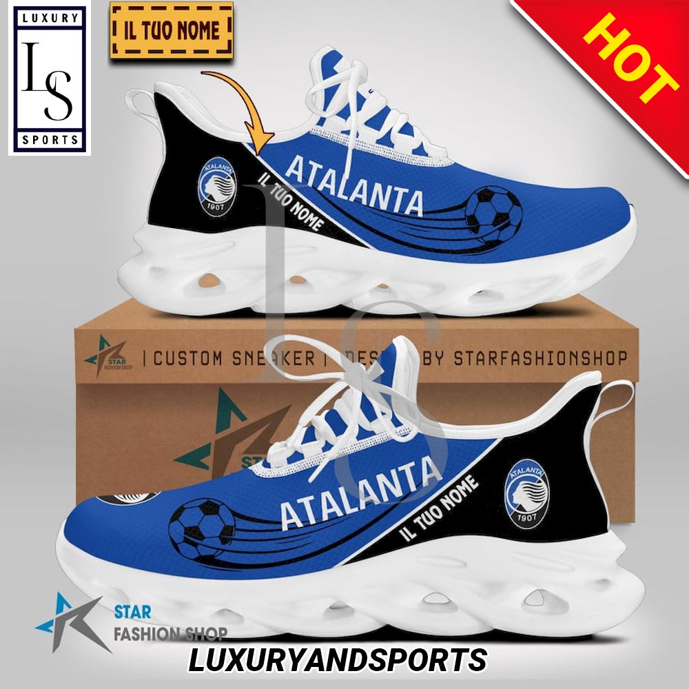 Atalanta Bergamasca Calcio Serie A Custom Name Max Soul Shoes - Famjoys Atalanta Bergamasca Calcio Serie A Custom Name Max Soul Shoes - Famjoys