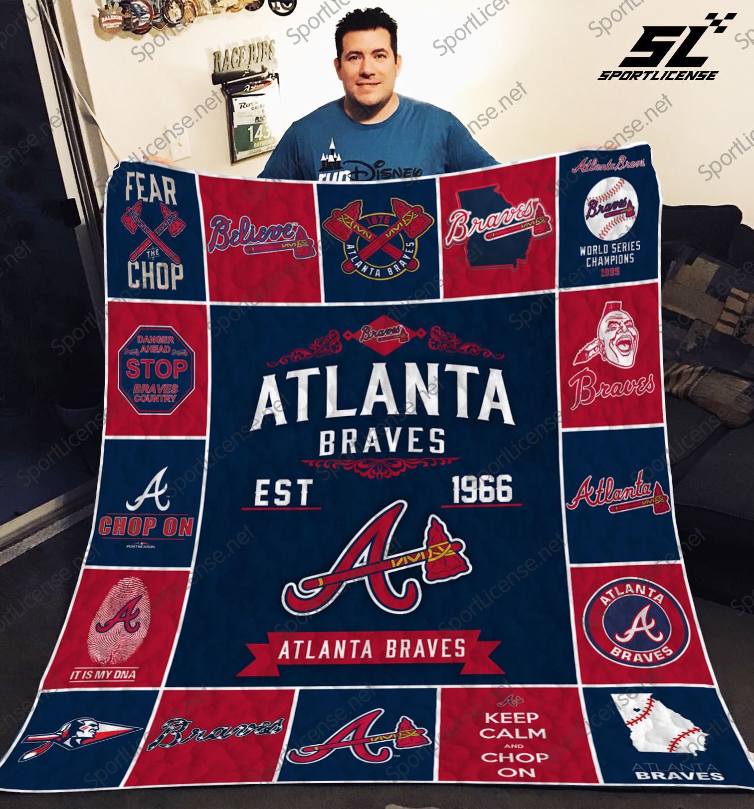Atlanta Braves 17 Quilt Blanket - Famjoys Atlanta Braves 17 Quilt Blanket - Famjoys