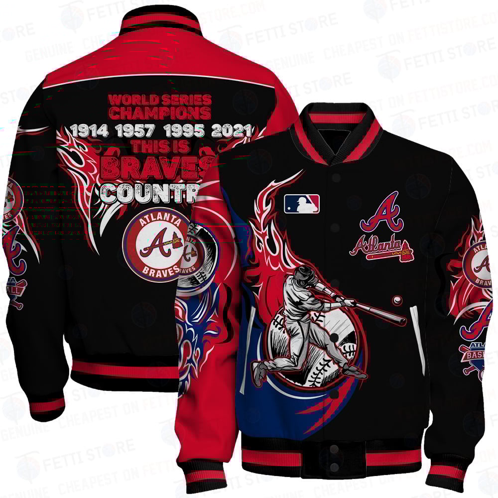 Atlanta Braves Baseball Varsity Jacket - Famjoys Atlanta Braves Baseball Varsity Jacket - Famjoys