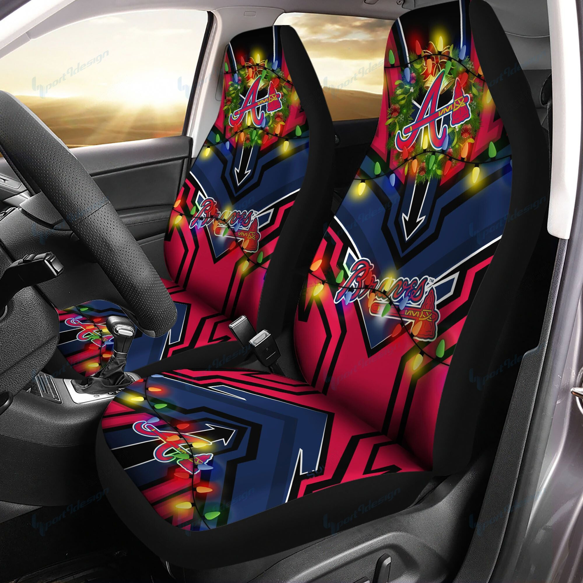 Atlanta Braves Car Seat Covers BG106 - Famjoys Atlanta Braves Car Seat Covers BG106 - Famjoys