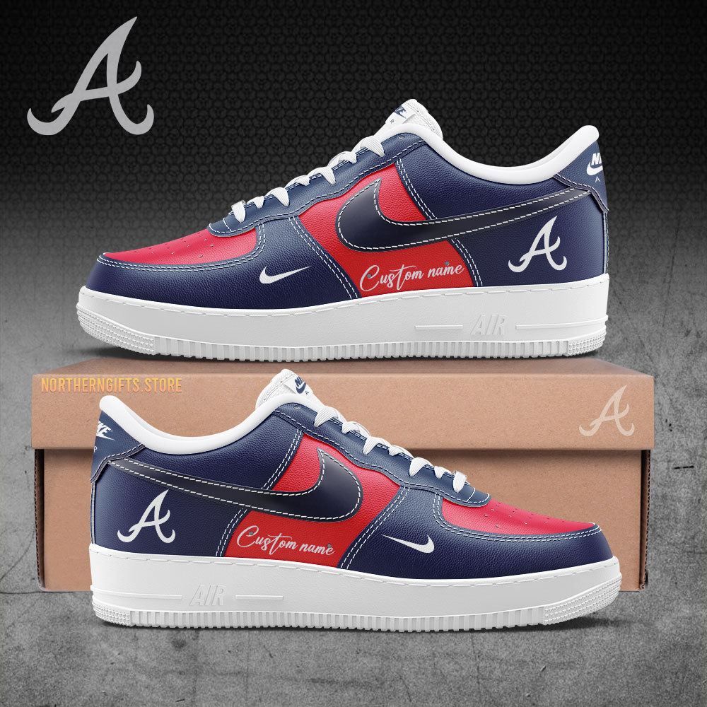Atlanta Braves Gifts For Fans Sneakers Custom Name-SP10042402ID10 - Famjoys Atlanta Braves Gifts For Fans Sneakers Custom Name-SP10042402ID10 - Famjoys