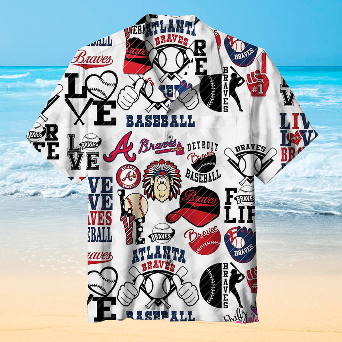 Atlanta Braves Hawaiian Shirt - Famjoys Atlanta Braves Hawaiian Shirt - Famjoys
