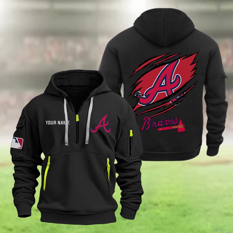 Atlanta Braves Heavy Hoodie - Famjoys Atlanta Braves Heavy Hoodie - Famjoys