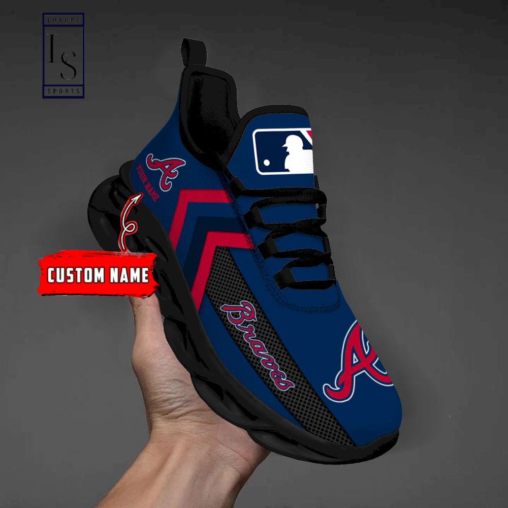 Atlanta Braves Personalized Max Soul Shoes - Famjoys Atlanta Braves Personalized Max Soul Shoes - Famjoys