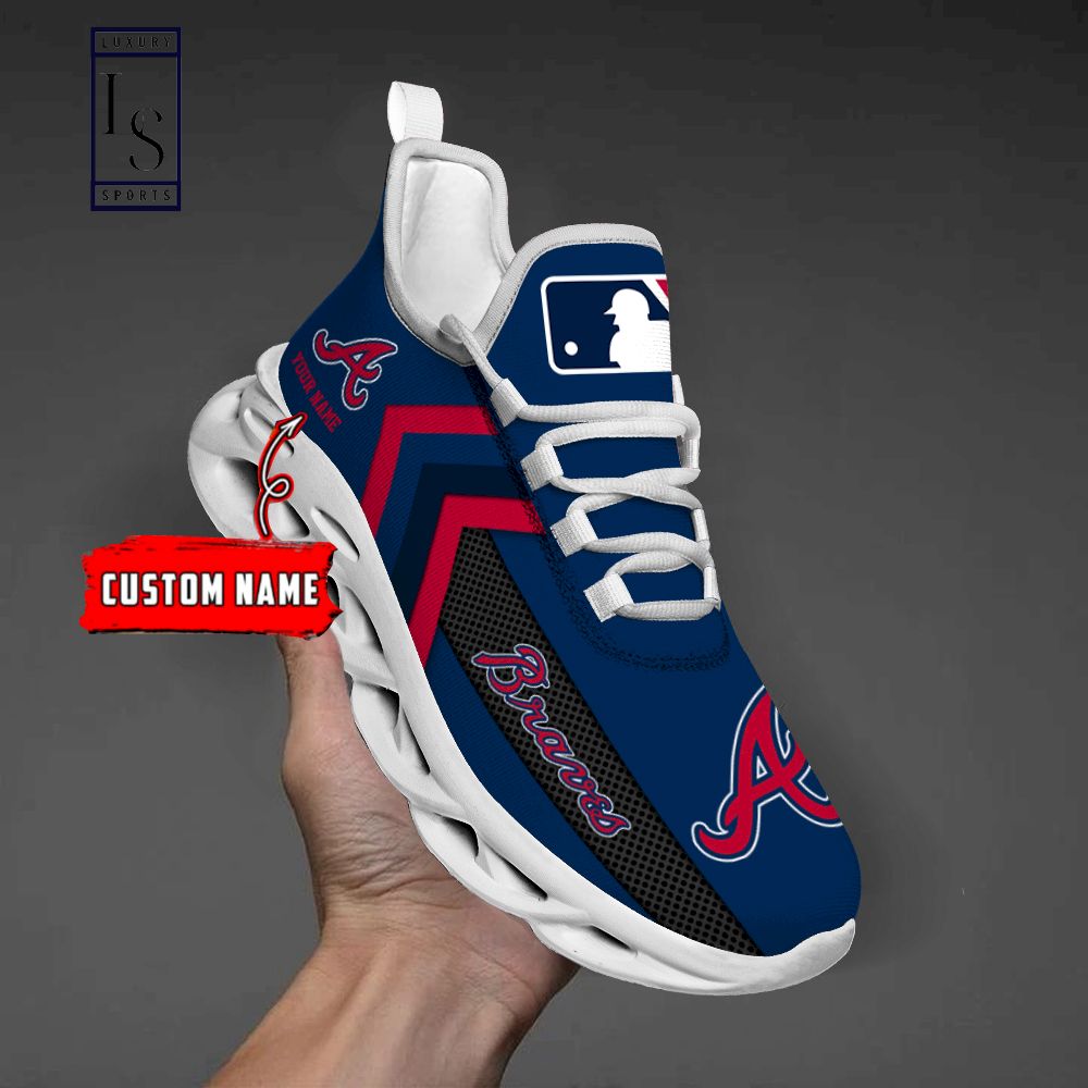 Atlanta Braves Personalized Max Soul Shoes - Famjoys Atlanta Braves Personalized Max Soul Shoes - Famjoys