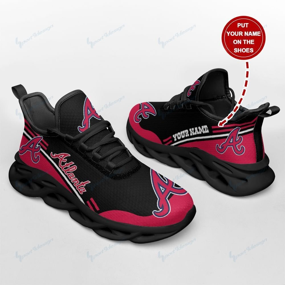 Atlanta Braves Personalized Max Soul YZ Running Sneakers 112 - Famjoys Atlanta Braves Personalized Max Soul YZ Running Sneakers 112 - Famjoys