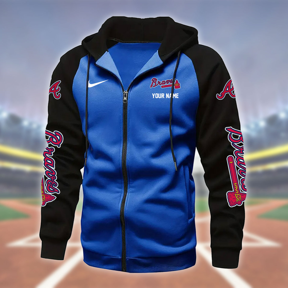 Atlanta BravesZipper Hoodie - Famjoys Atlanta BravesZipper Hoodie - Famjoys