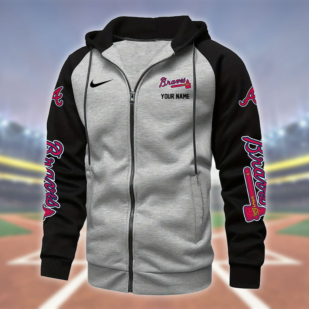 Atlanta BravesZipper Hoodie - Famjoys Atlanta BravesZipper Hoodie - Famjoys