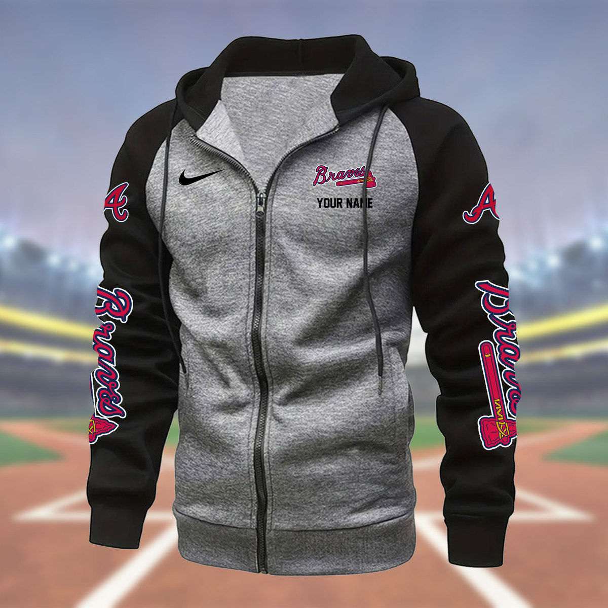 Atlanta BravesZipper Hoodie - Famjoys Atlanta BravesZipper Hoodie - Famjoys